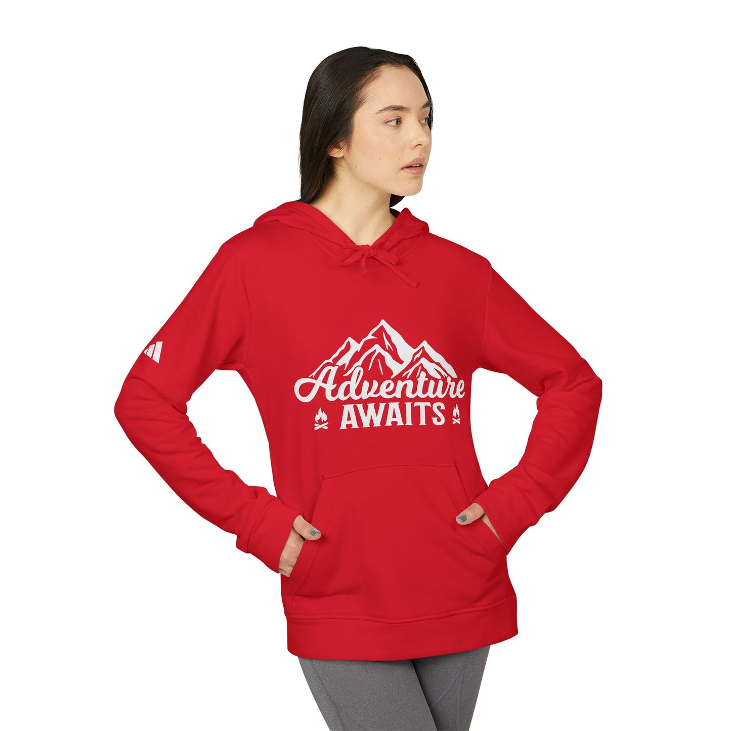 Camping: Adventure Awaits - Adidas Unisex Fleece Hoodie