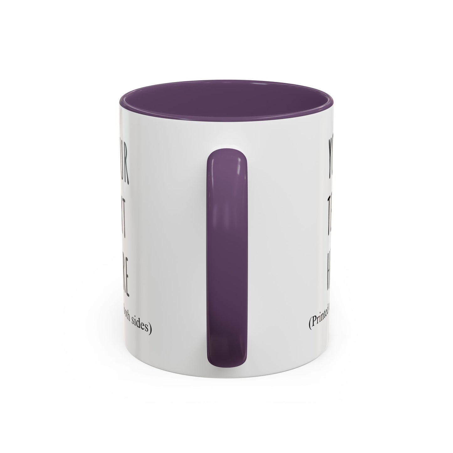 Personalized Accent Coffee Mug – Custom Text Printed Both Sides (11oz & 15oz) - 14676