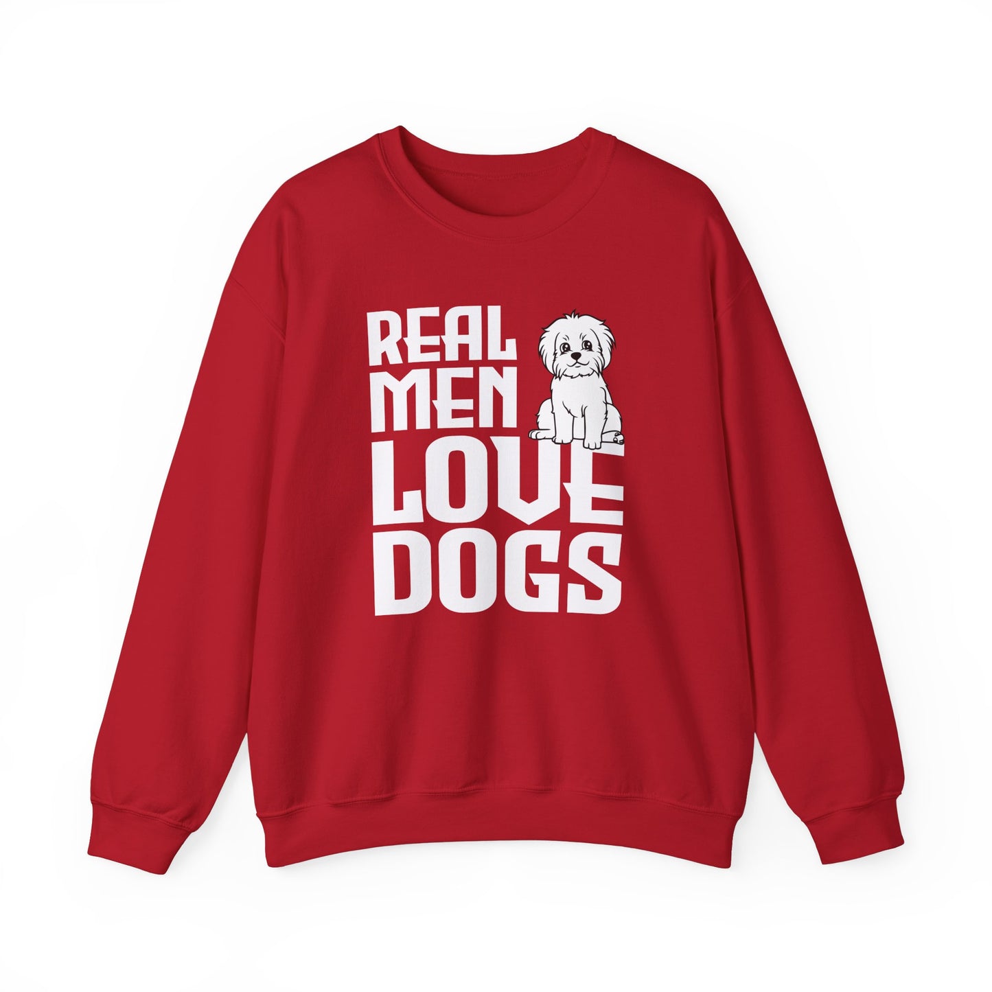 Real  Man Love Dogs - Unisex Heavy Blend™ Crewneck Sweatshirt