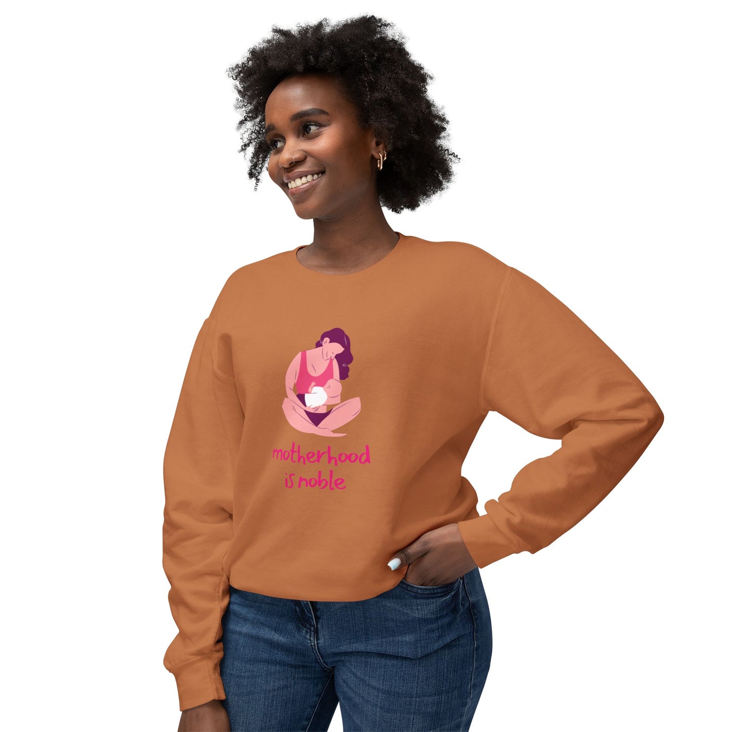 Motherhood is Noble - Unisex Lightweight Crewneck Sweatshirt - 11803