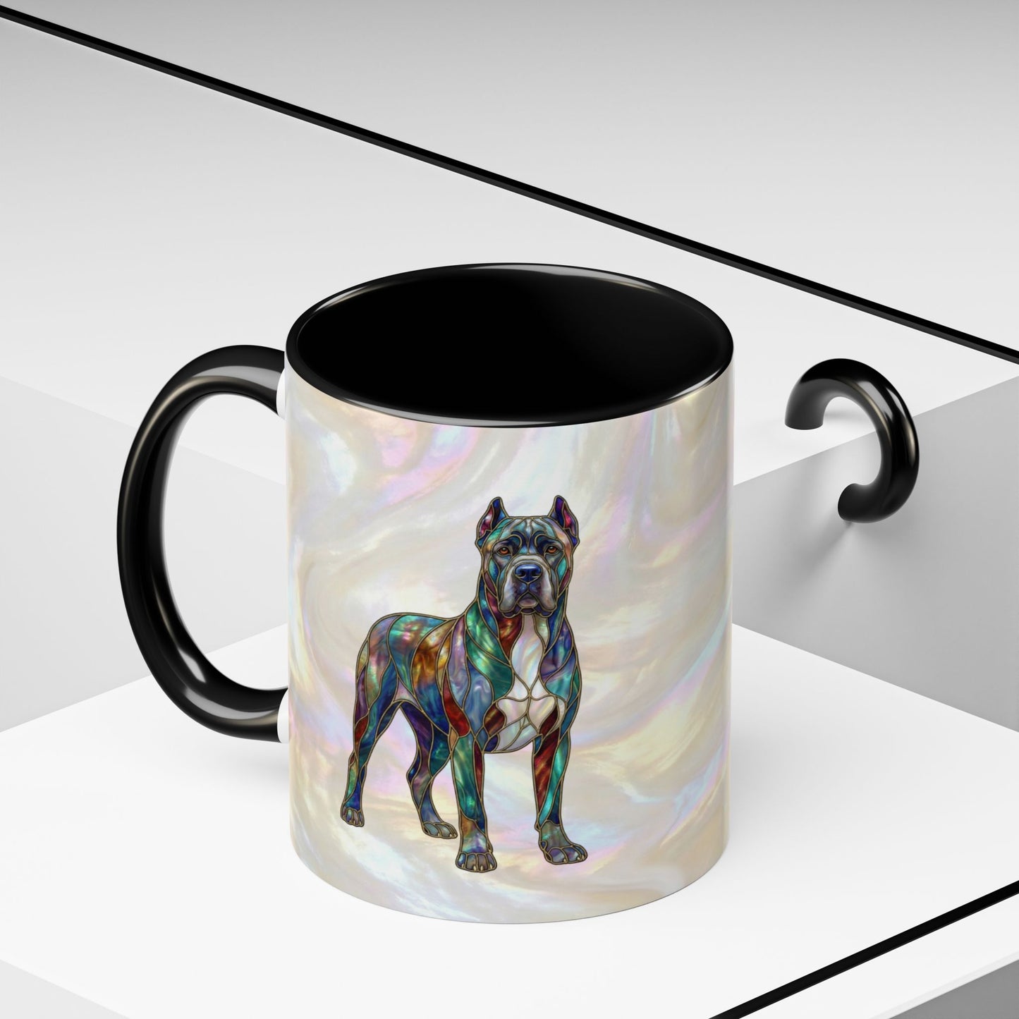 Cane Corso Accent Mug — Stained Glass Design (11/15 oz) - 14623