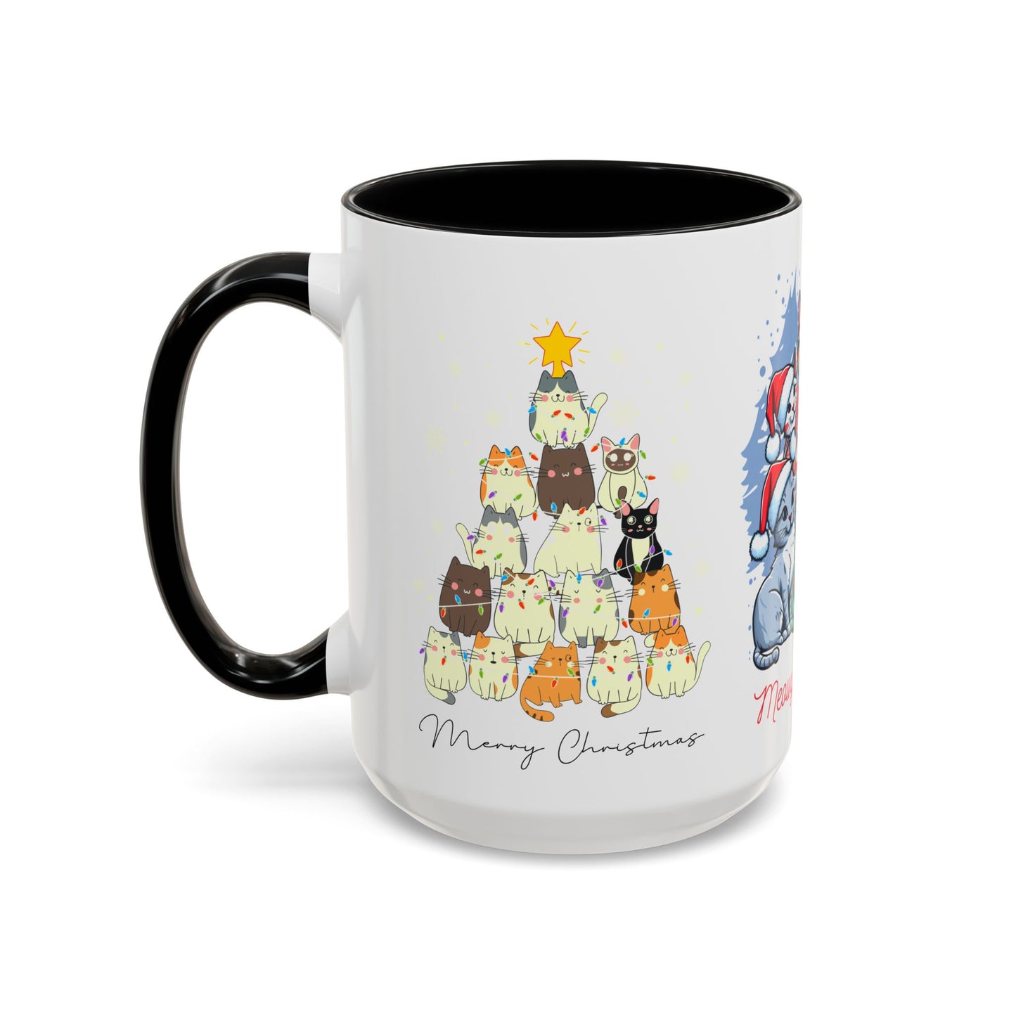 Meowy Christmas - Accent Coffee Mug (11, 15oz)