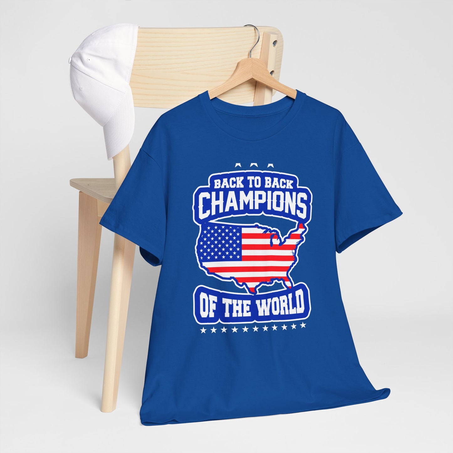Back-to-Back Champions Unisex Tee | Perfect for Sports Fans, Casual Wear, Gifts, Fourth of July, BBQ Events - 13597