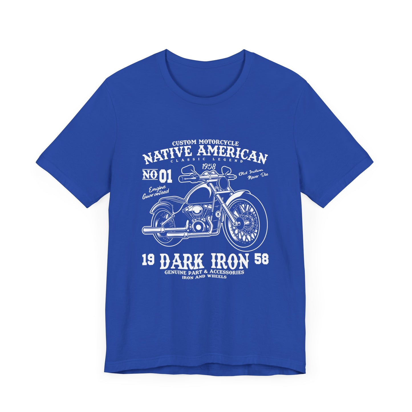 Custom Motorcycle, Native American - Unisex Jersey Short Sleeve Tee