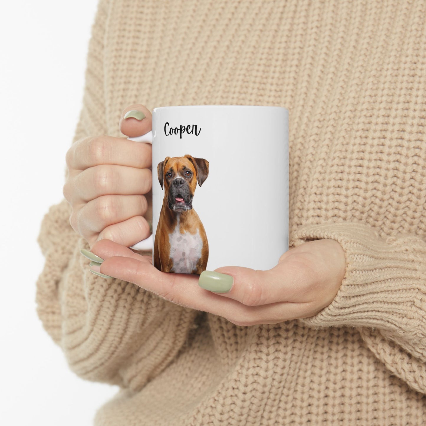 Personalized Dog Lover Mug, Cute Pet Gift, Coffee Cup, Animal Lover Present, Custom Ceramic Mug - 14176