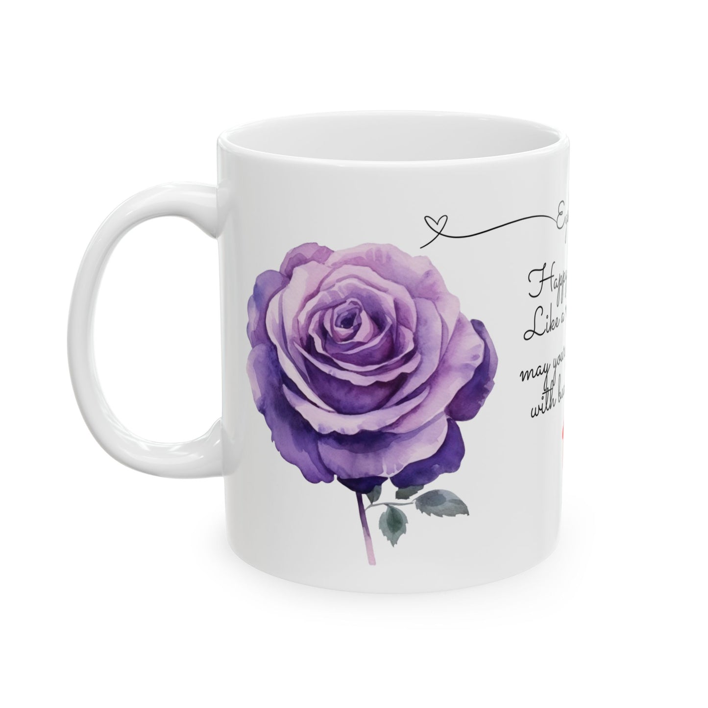 Sweet 16, June, Roses, Customizable - Ceramic Mug, (11oz, 15oz) - 10542