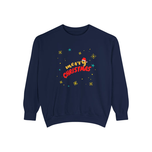 Merry Christmas - Unisex Garment-Dyed Sweatshirt