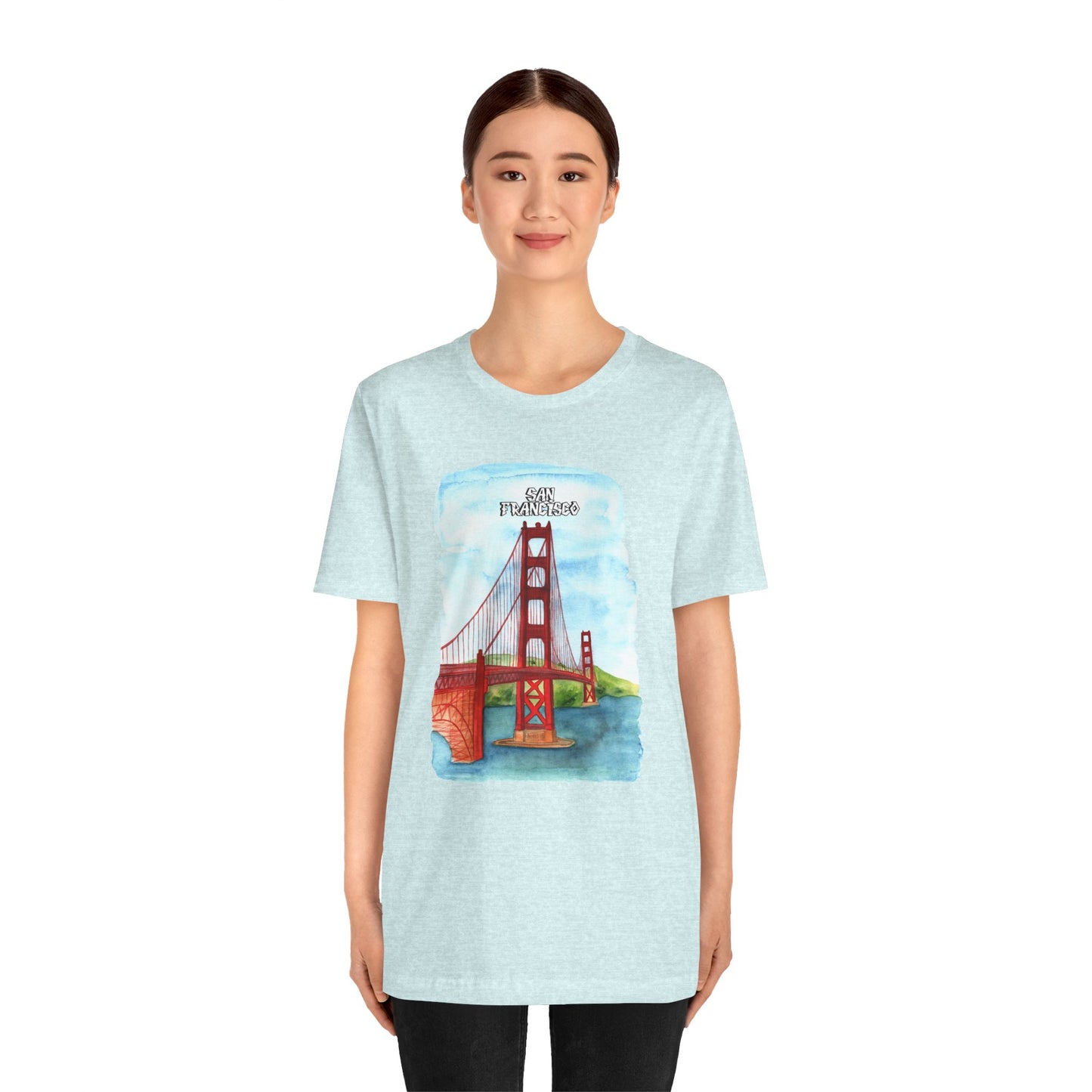 San Francisco Golden Gate Bridge Tee - Unisex Short Sleeve Jersey Shirt for Travel Lovers - 12203