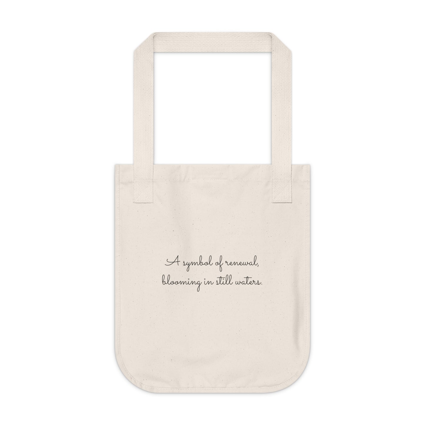 Happy Birthday, July, Water Lily - Customized Organic Canvas Tote Bag - 10412