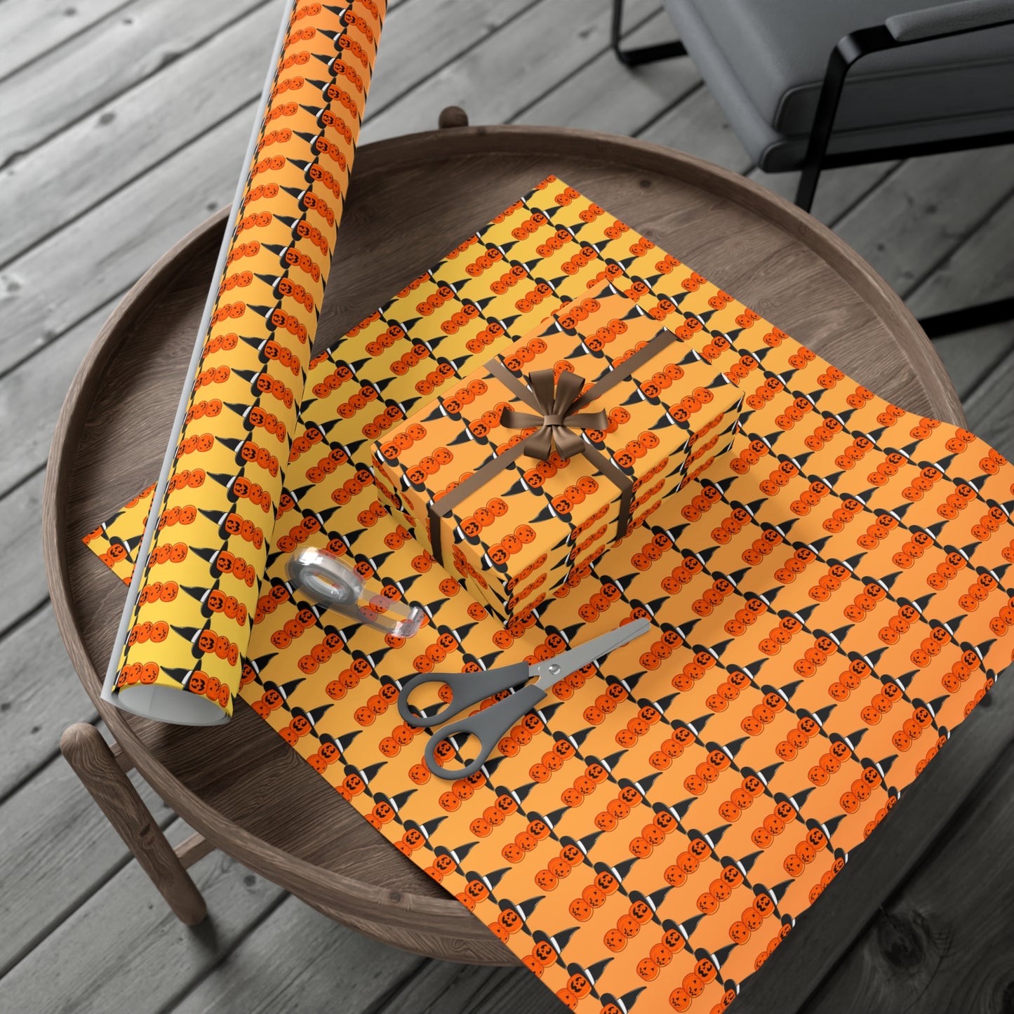 Pumpkin with Hat - Gift Wrap Papers - 13766