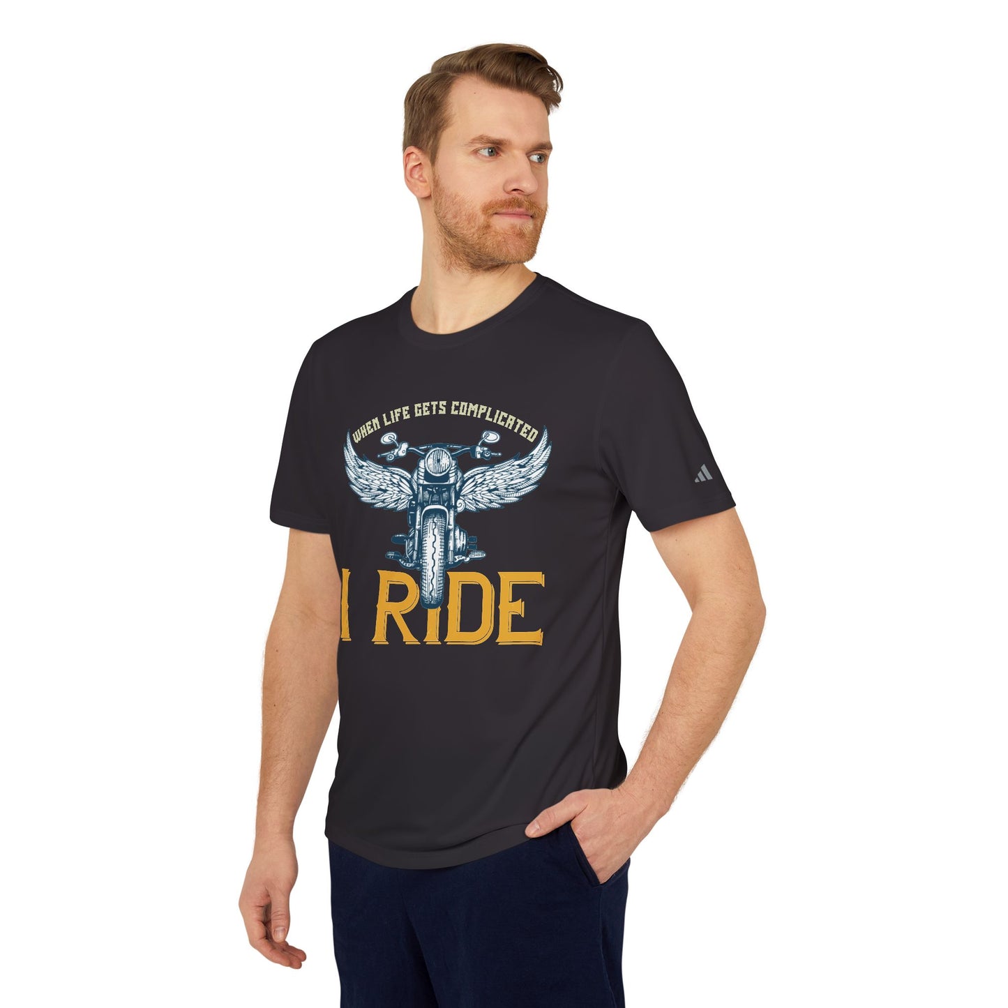 When Life Gets Complicated, I Ride - adidas Unisex Sport T-shirt - 13960