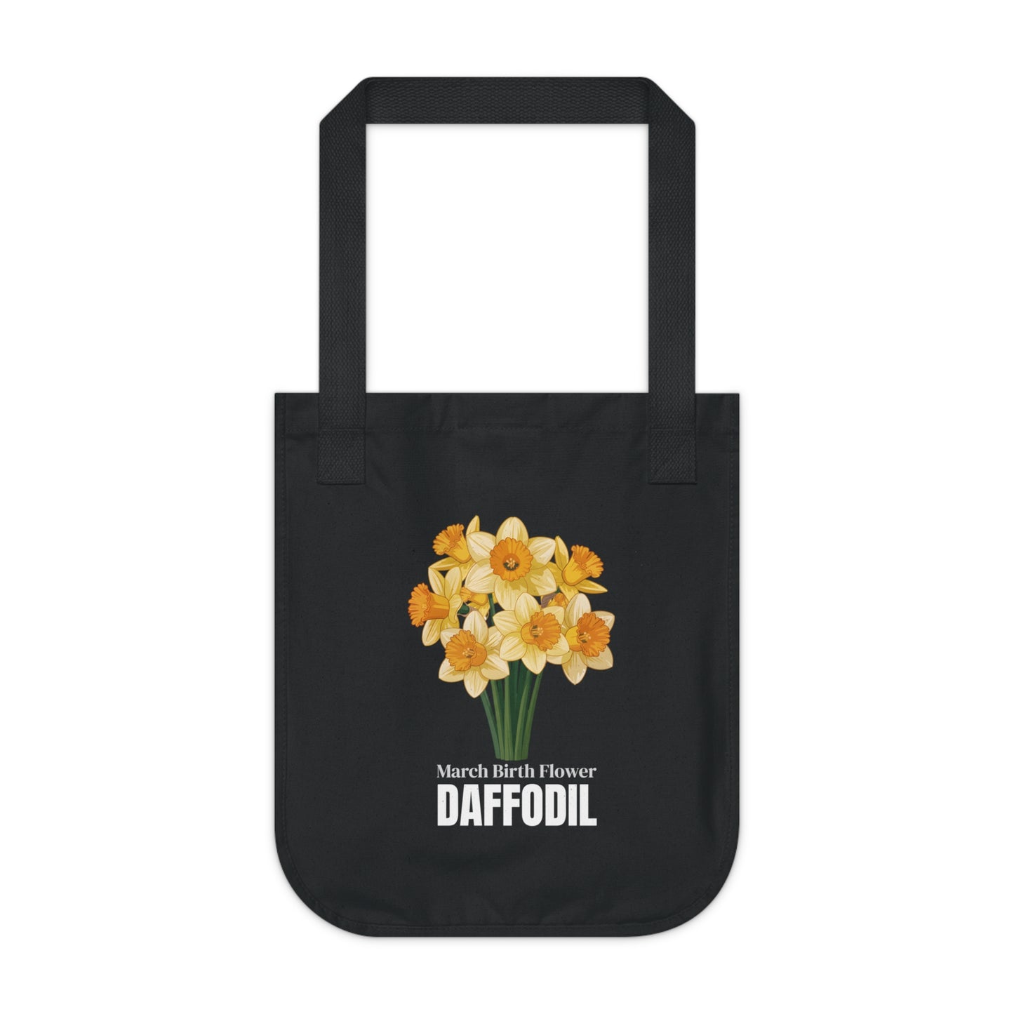 March Birth Flower Tote Bag – Daffodil Botanical Canvas Bag, March Birthday Gift for Her - 14796