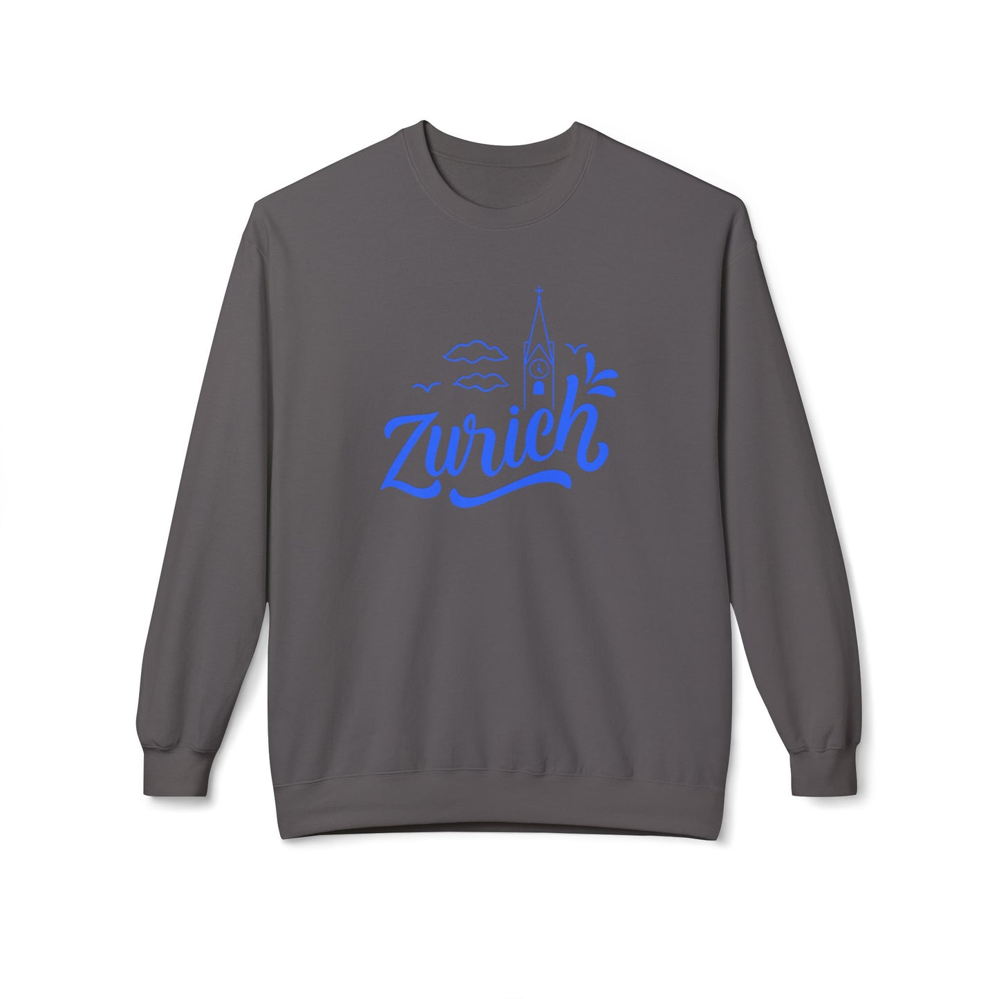 Zurich Unisex Crewneck Sweatshirt - Cozy Midweight Fleece - 12124