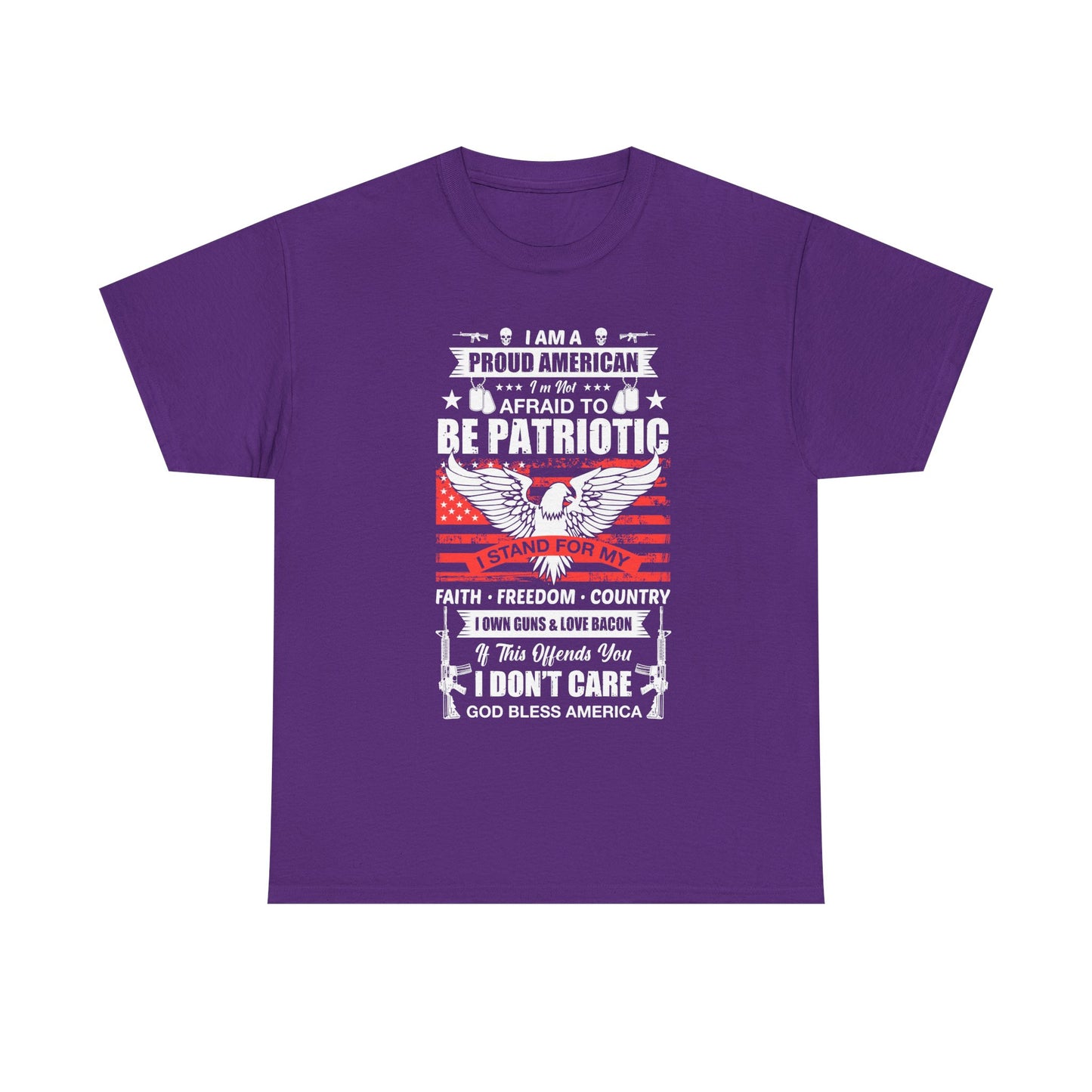 Unisex Patriotic Tee - Proud American T-Shirt, 4th of July Gift, Freedom Shirt, Memorial Day Apparel, Casual Wear - 13789