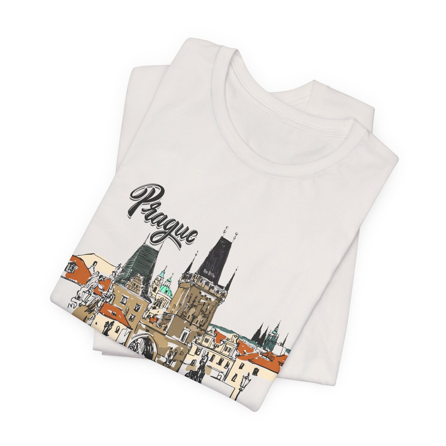 Prague Graphic Unisex Tee - Perfect Travel Souvenir - 12135
