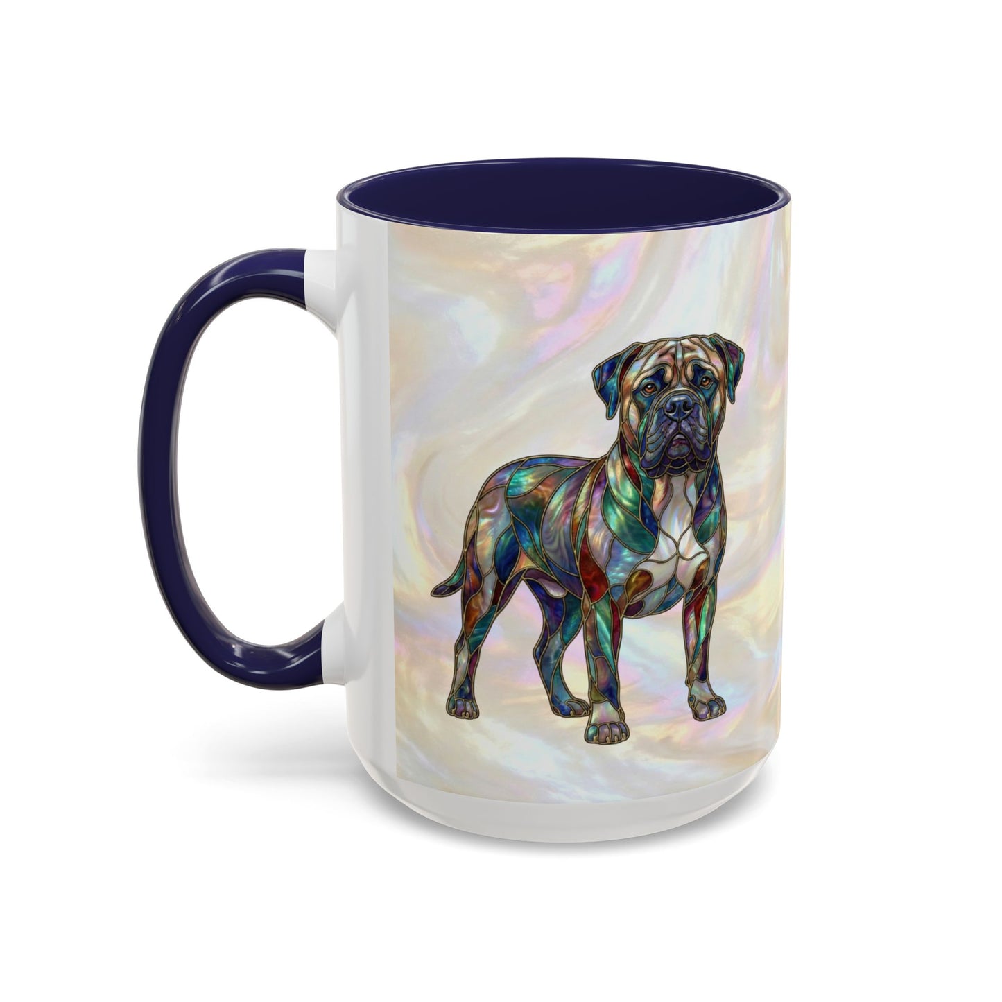 Bull Mastiff Accent Coffee Mug -Stained Glass Style (11/15oz) 14622