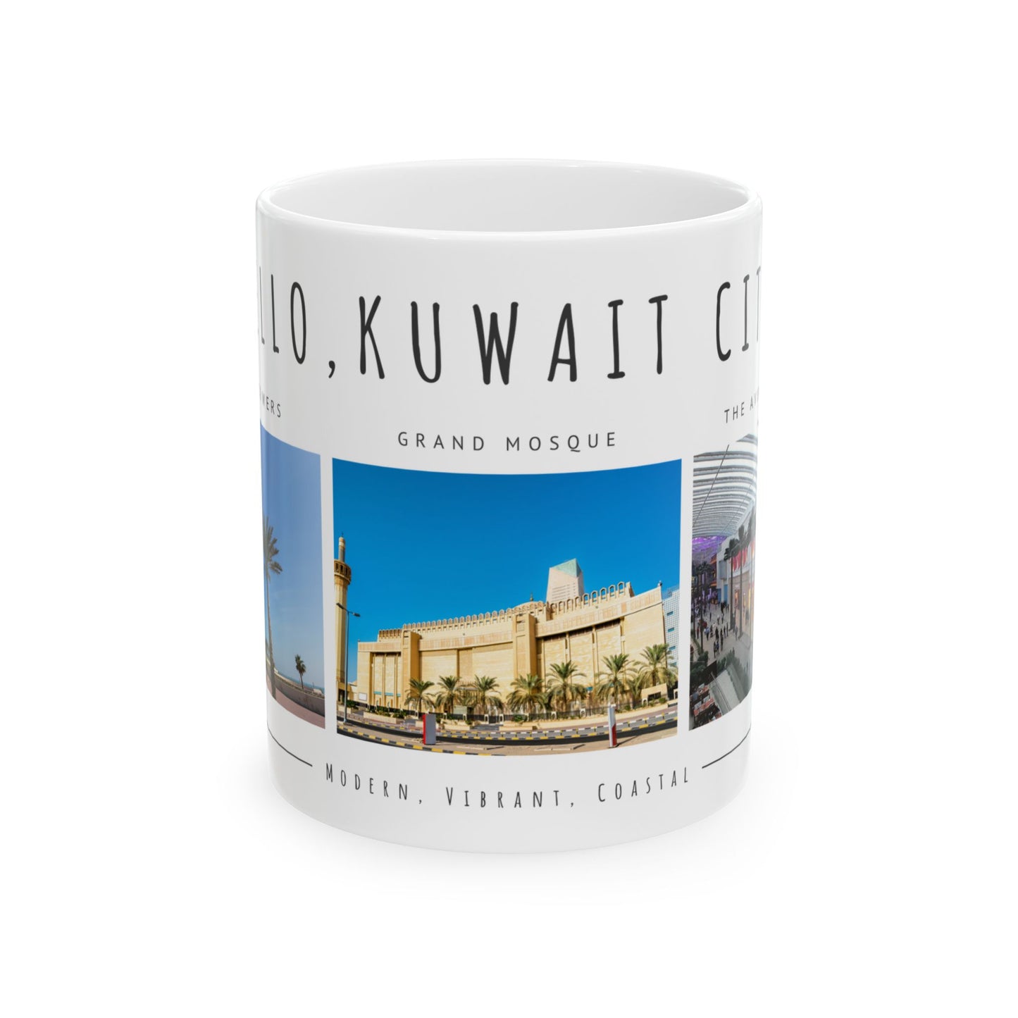 Hello, Kuwait City! Ceramic Mug - 11oz & 15oz Options - 12180