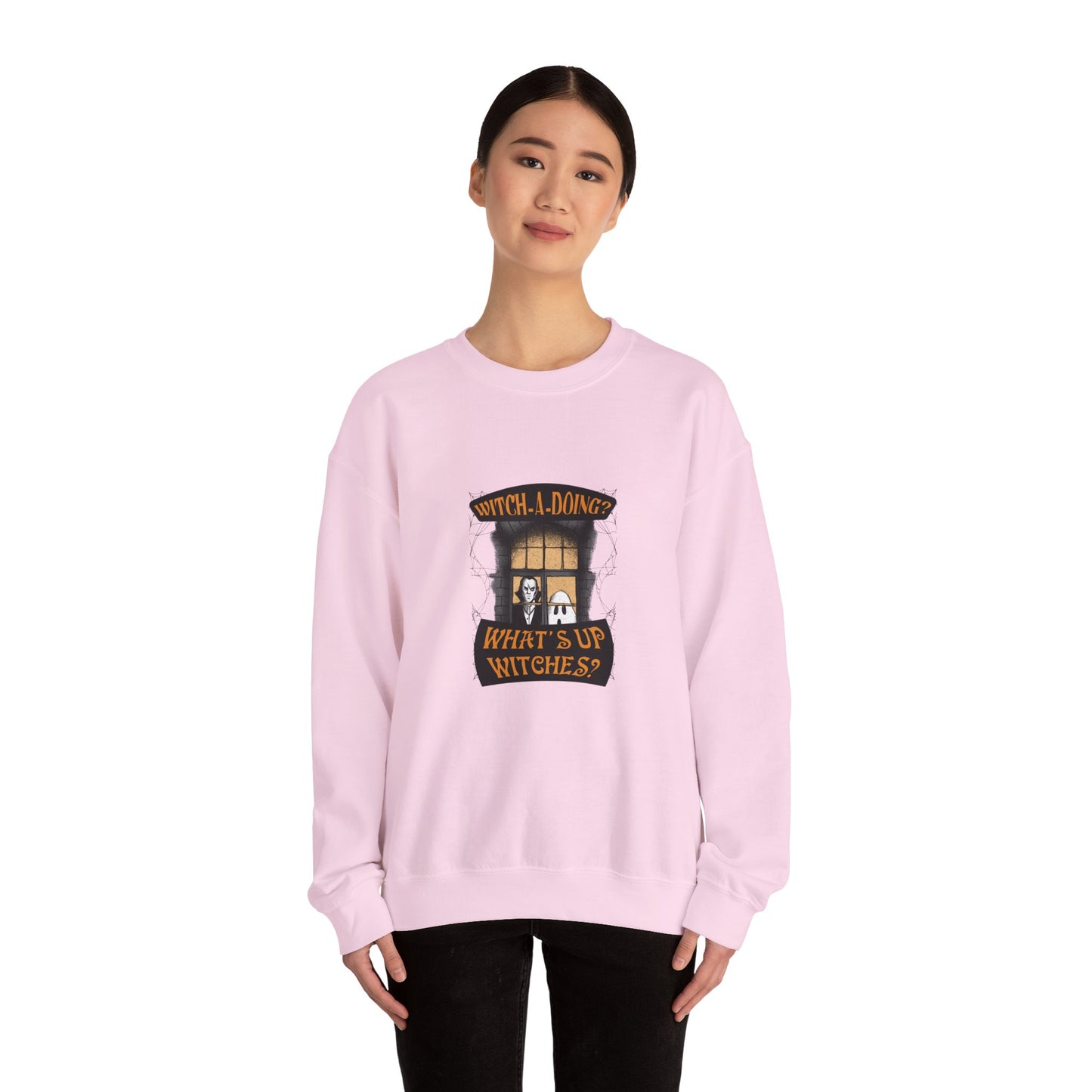 What's Up Witches? - Unisex Heavy Blend™ Crewneck Sweatshirt