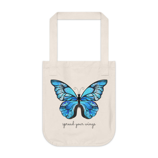 Organic Canvas Tote Bag | Butterfly  Lovers