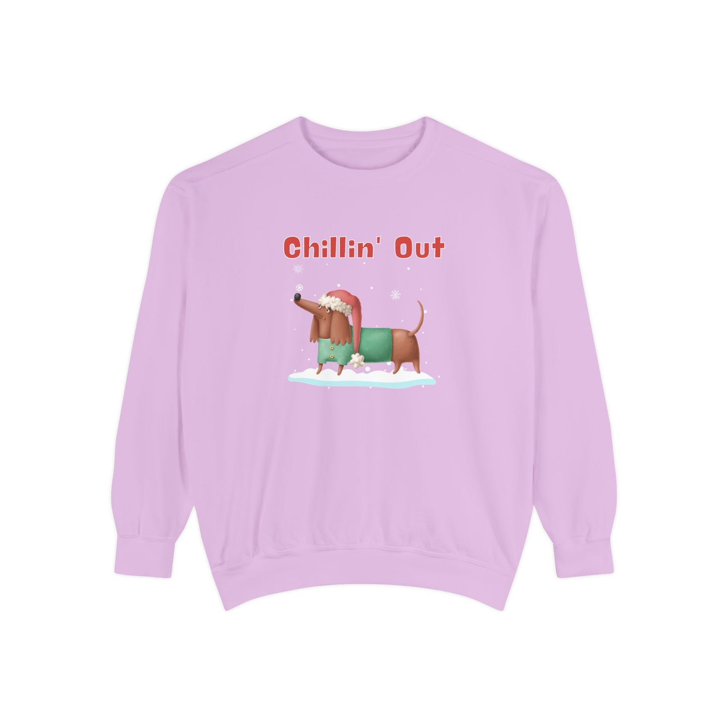 Dog, Chillin Out - Unisex Garment-Dyed Sweatshirt - 10546