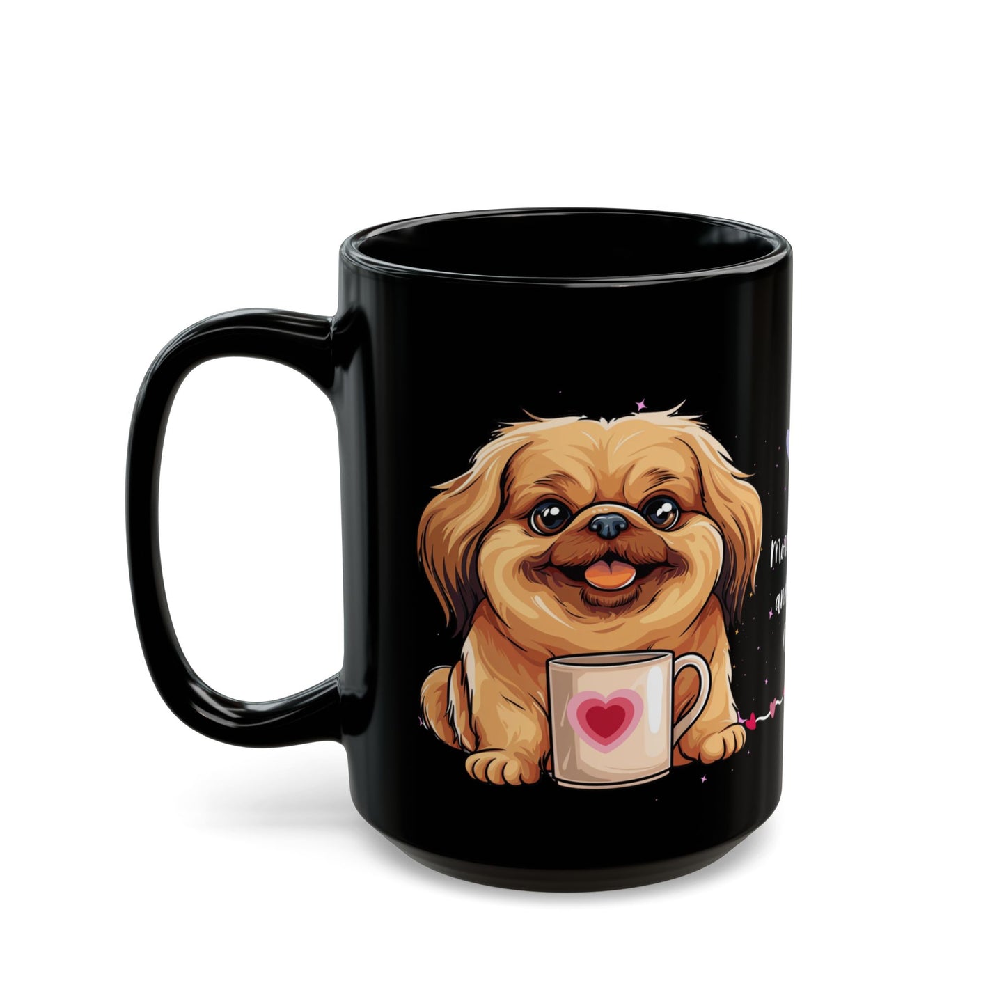 Morning Brews and Pekingese Cuddles - Black Mug (11oz, 15oz) - 10659