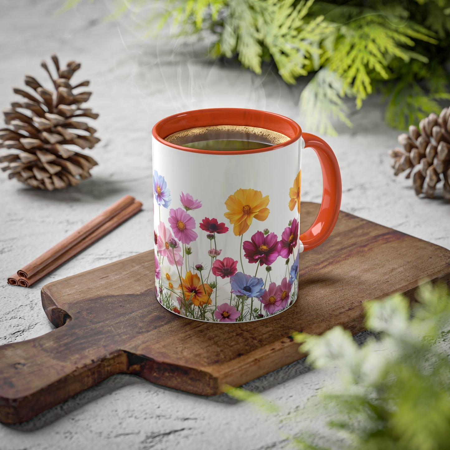 Bright Flowers - Colorful Mugs, 11oz