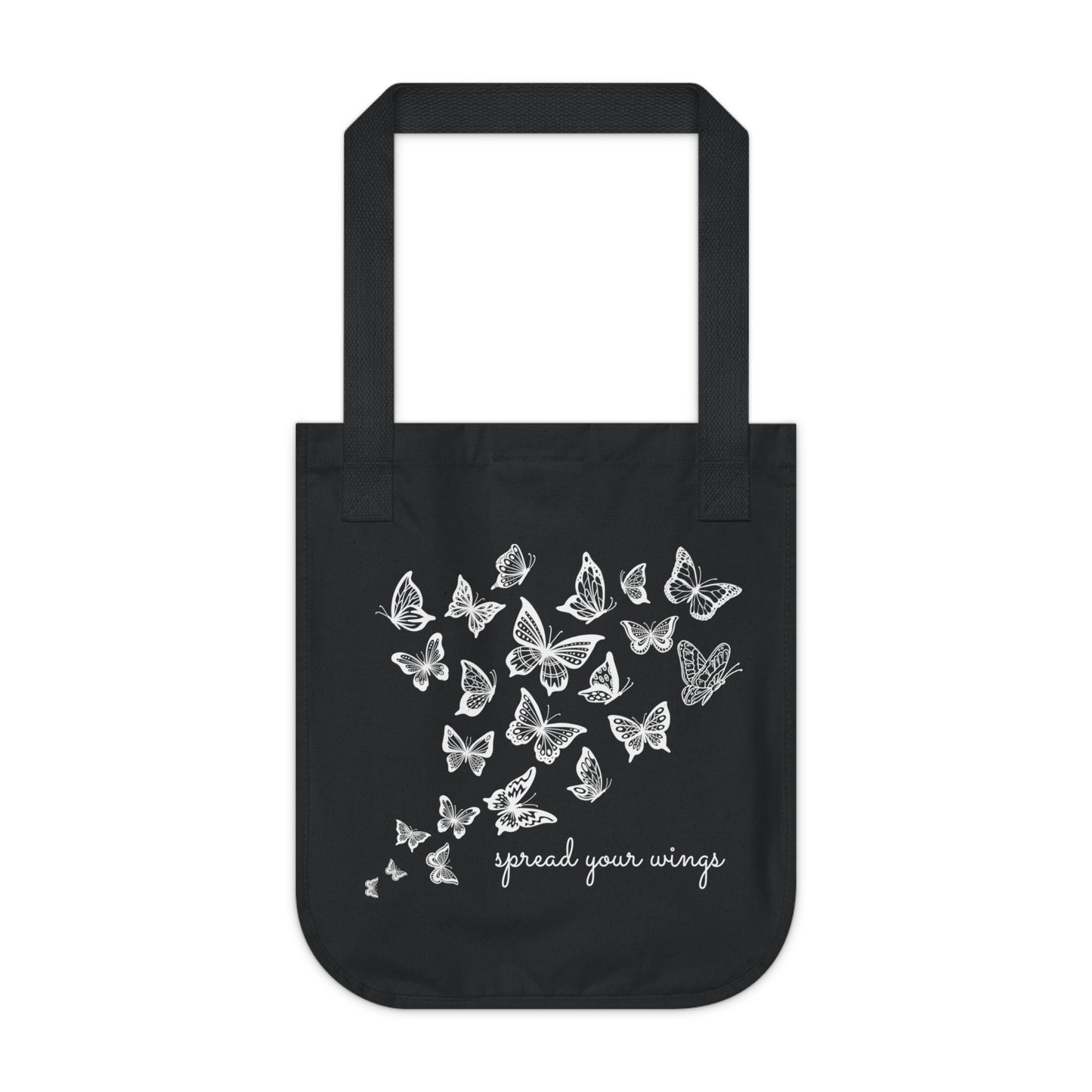 Organic Canvas Tote Bag | Butterfly  Lovers