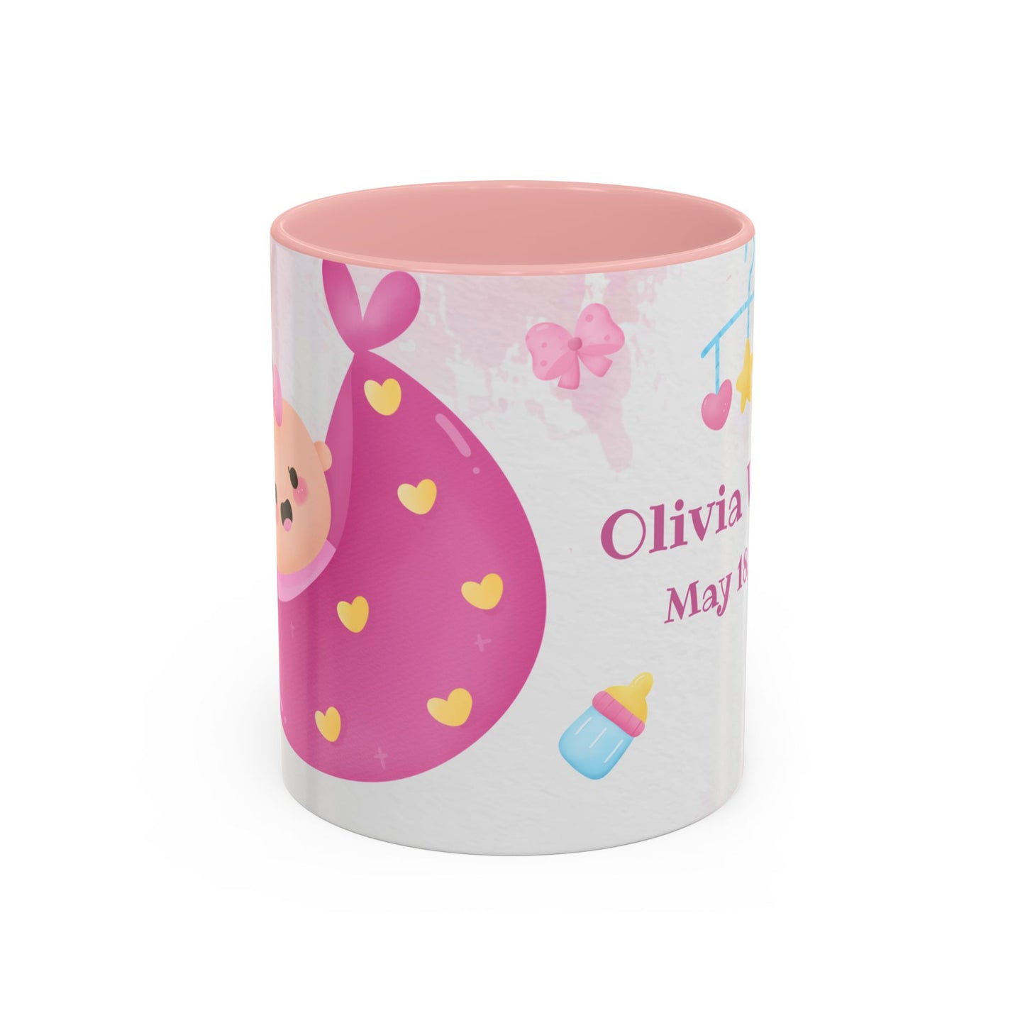 It's A Girl, Detail Customizable - Accent Coffee Mug (11, 15oz) - 11099