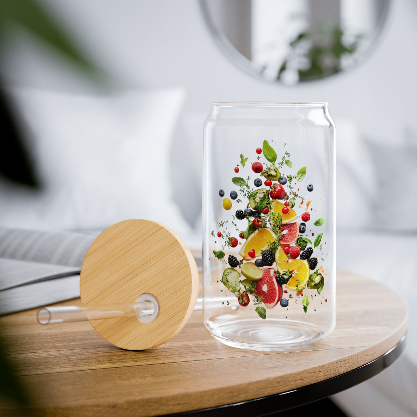 Fruit: The Ultimate Snack,  Customizable - Sipper Glass, 16oz