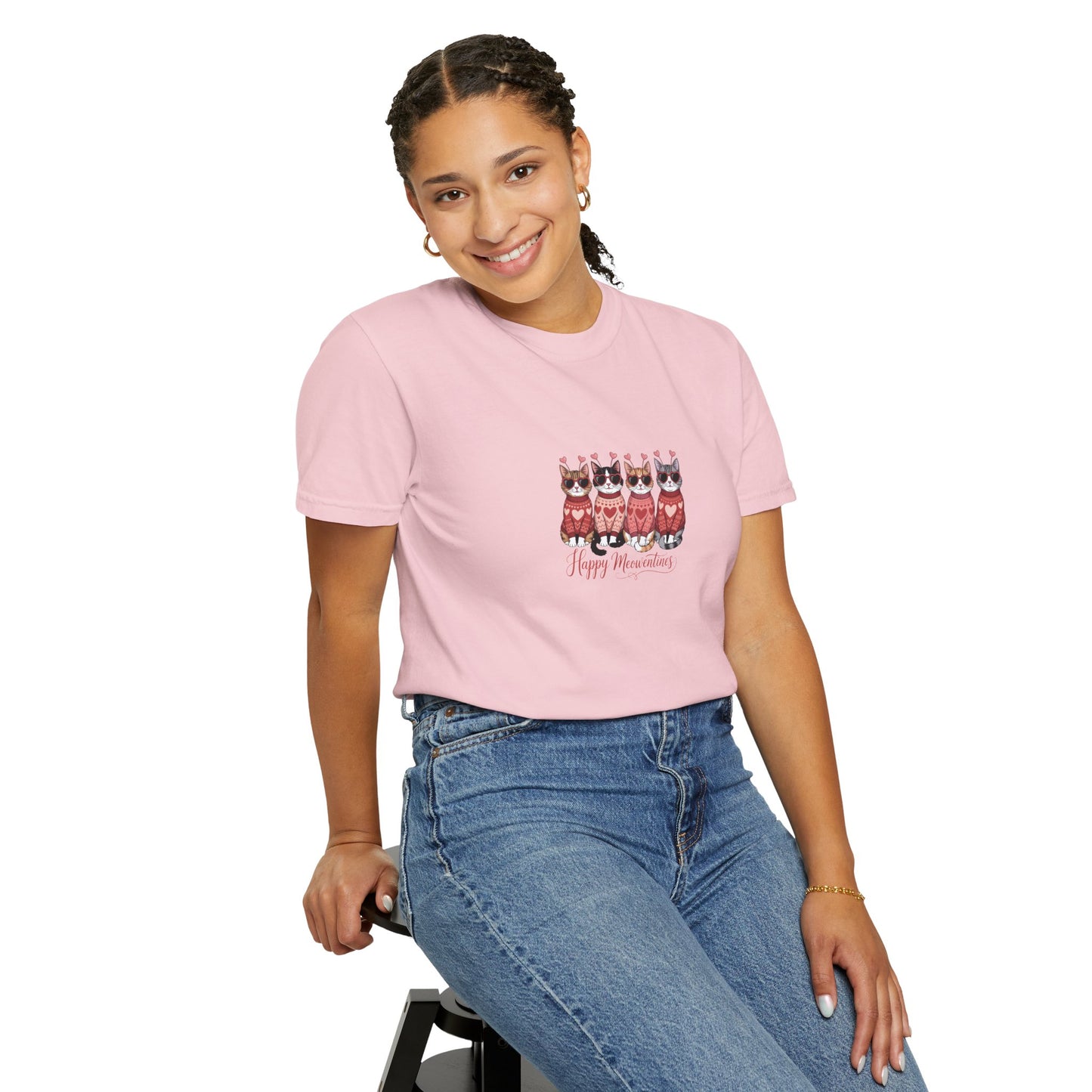 Happy Meowentine’s Cat T-Shirt – Valentine Gift for Cat Lovers - 14742