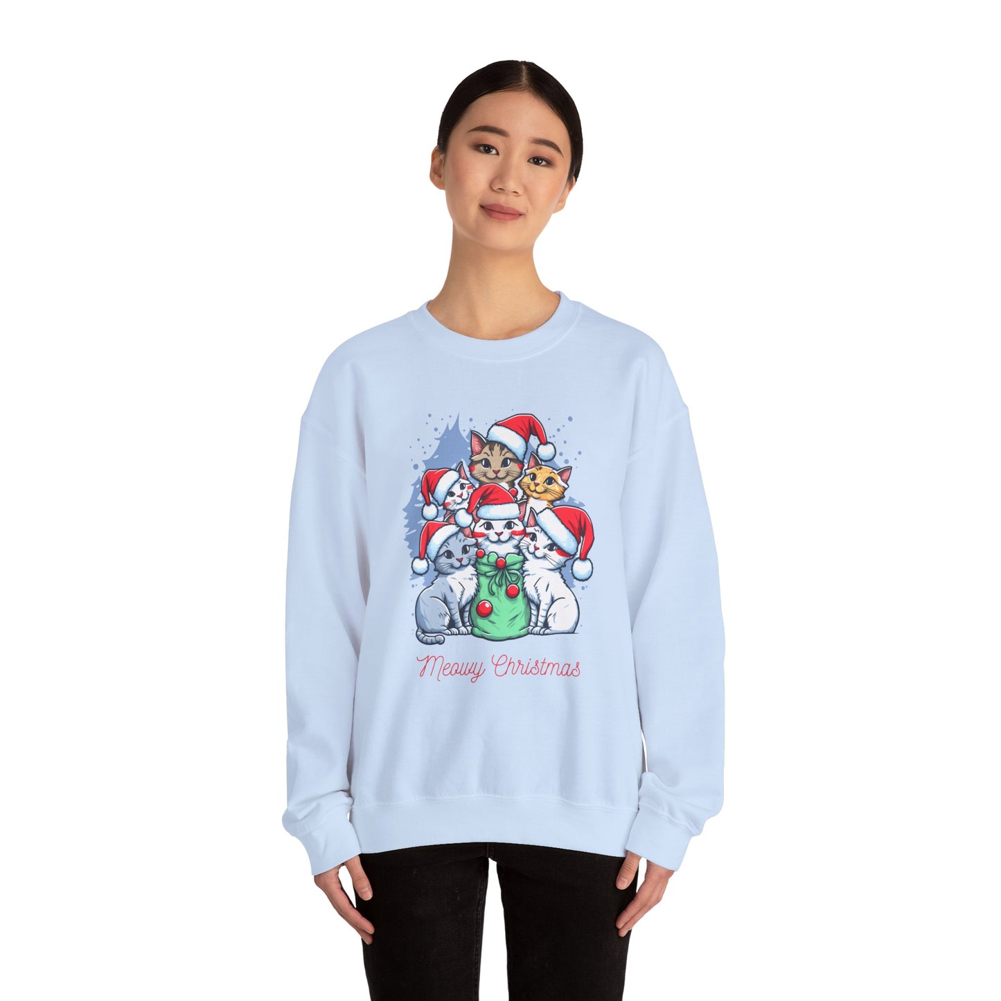 Merry Christmas, Cats - Unisex Heavy Blend™ Crewneck Sweatshirt