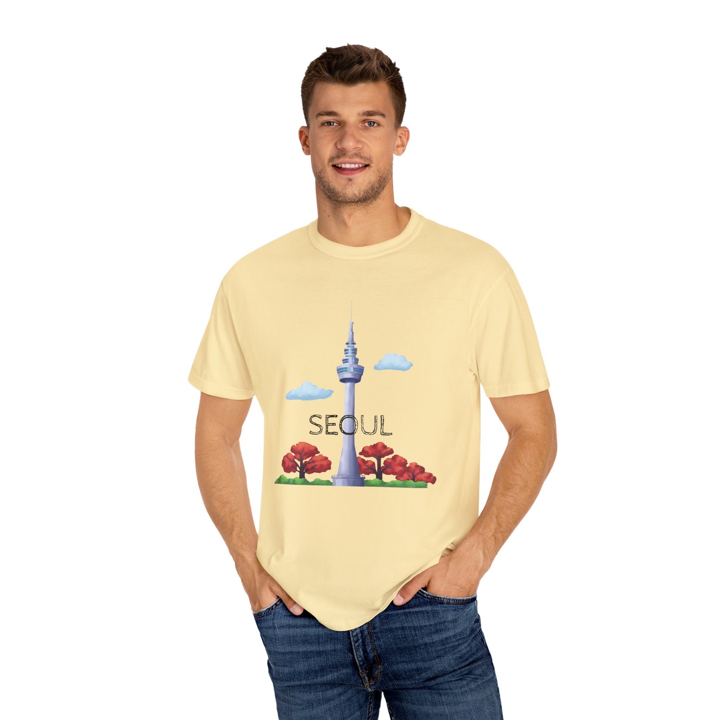 Seoul Skyline Unisex T-Shirt - Casual Travel Tee - 12046