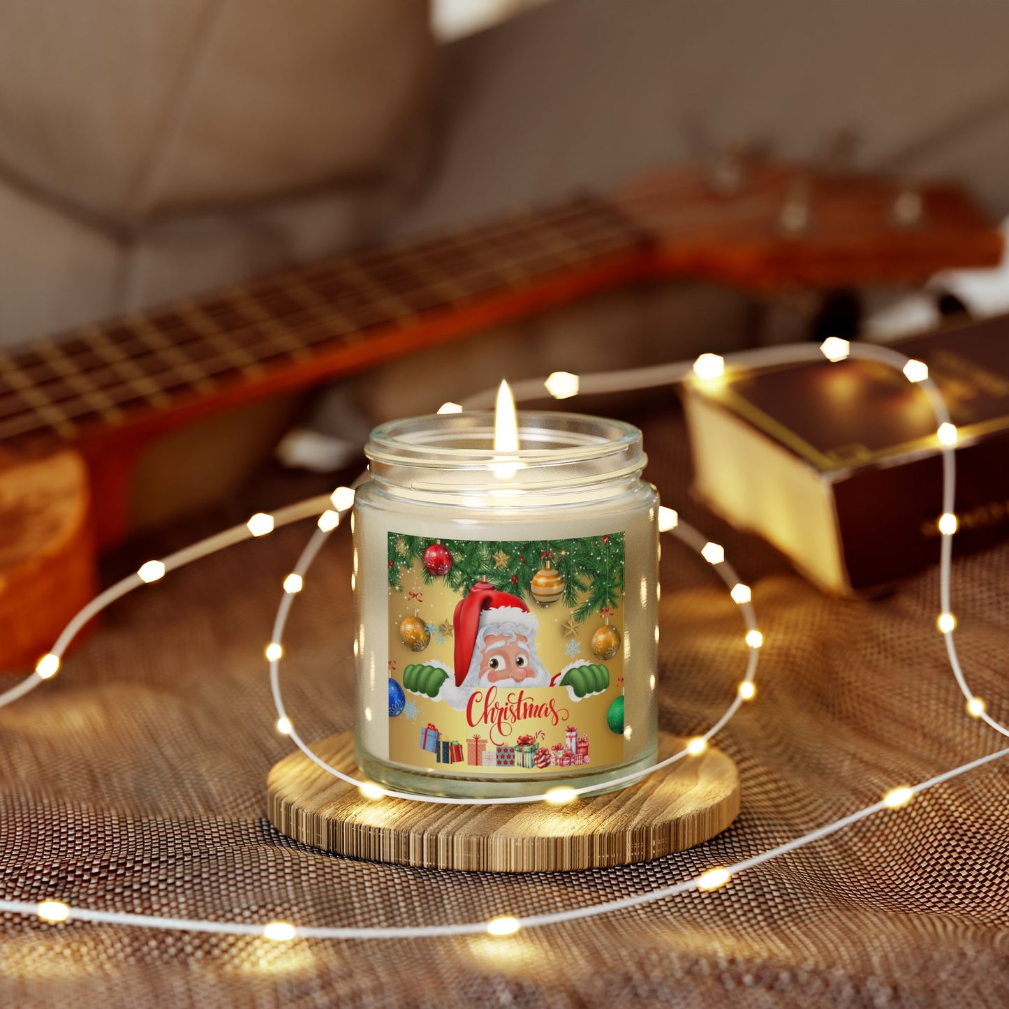 Christmas, Santa - Scented Candles, Coconut Apricot Wax (4oz, 9oz)