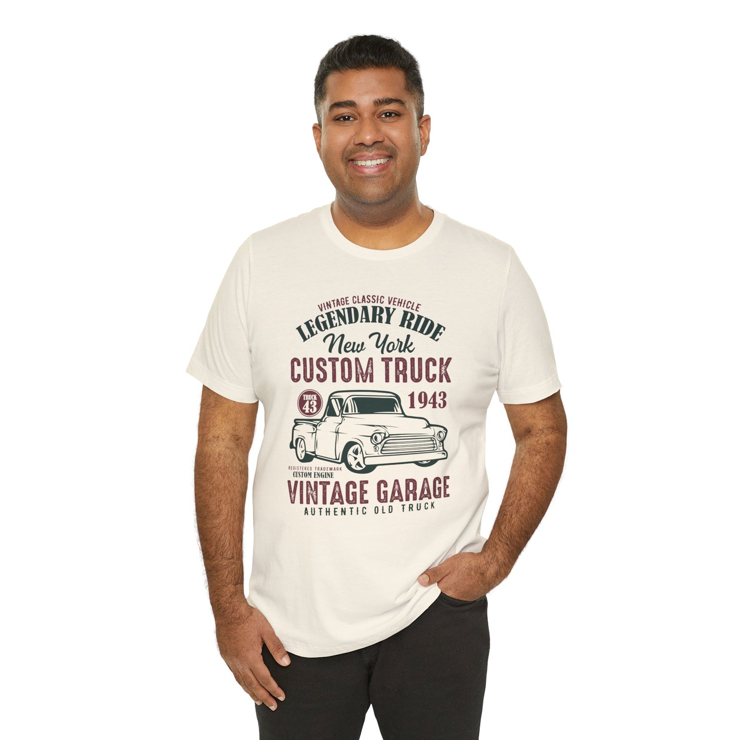 Vintage Classic Vehicle, Legendary Ride, New York Custom Truck - Unisex Jersey Short Sleeve Tee