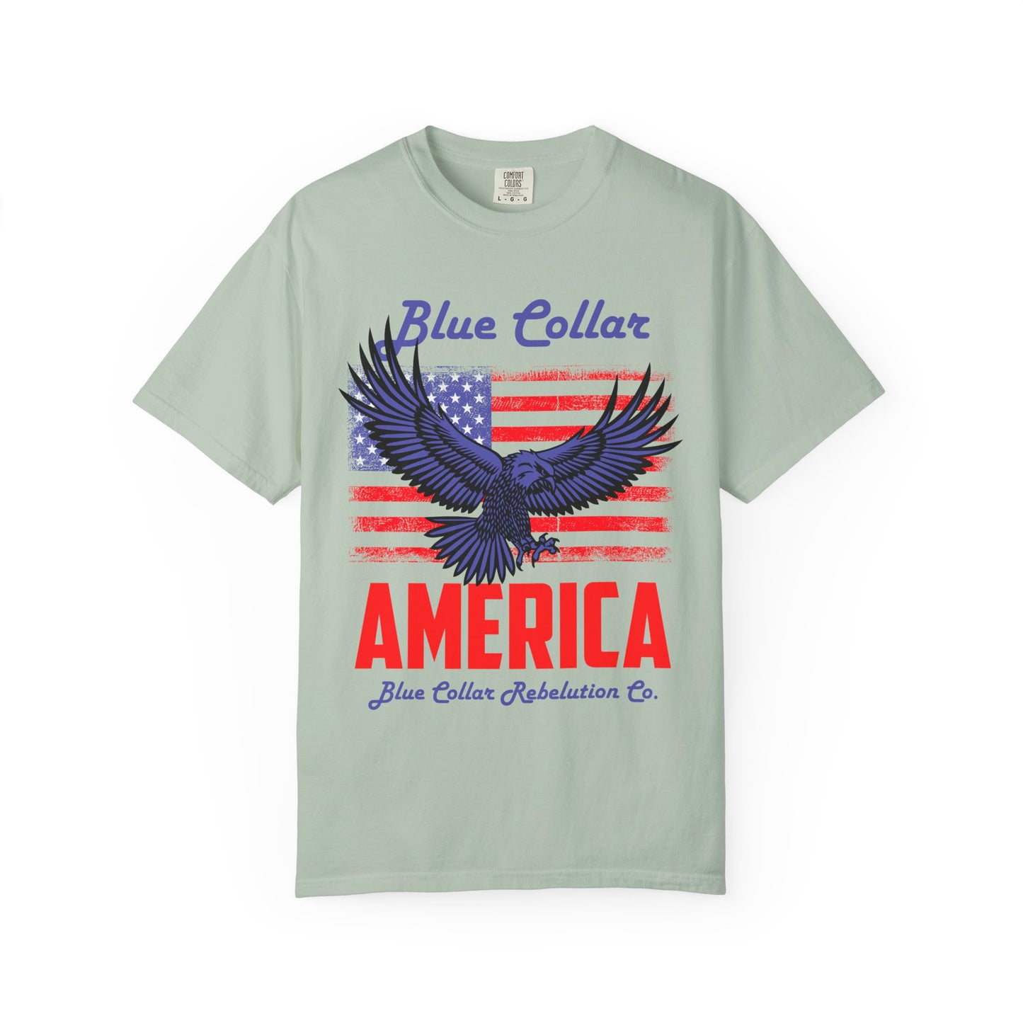Unisex American Eagle Graphic Tee - Perfect for Patriotic Events, Casual Wear, 4th of July Gatherings, Gifts for Blue Collar Workers - 13695