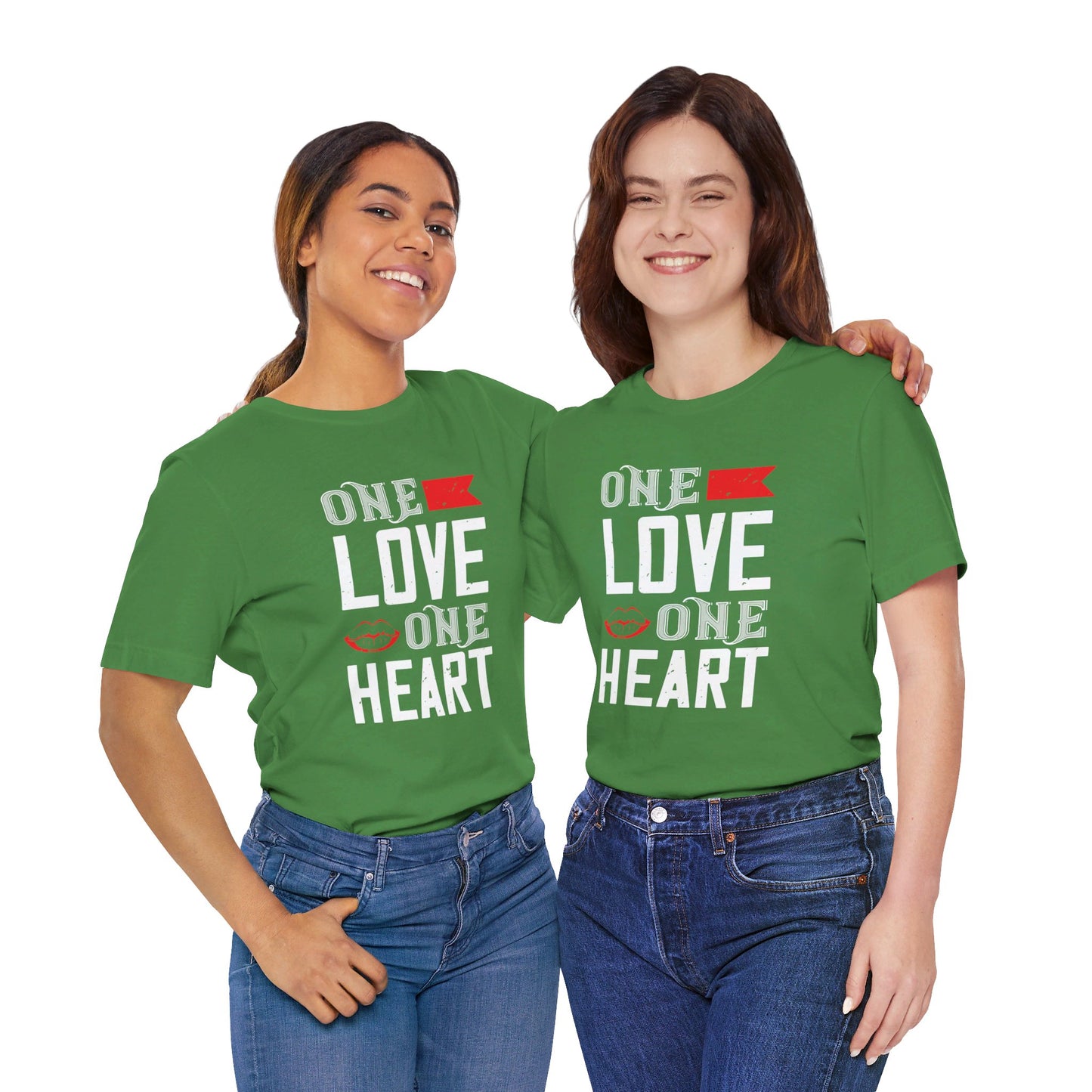 One Love One Heart - Unisex Jersey Short Sleeve Tee