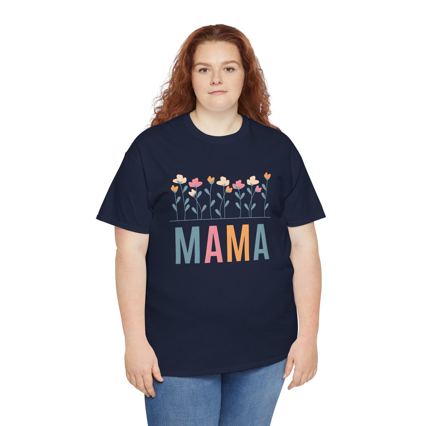 Mama Floral T-Shirt — Colorful Spring Flowers "MAMA" Tee for Mothers' Day - 14876