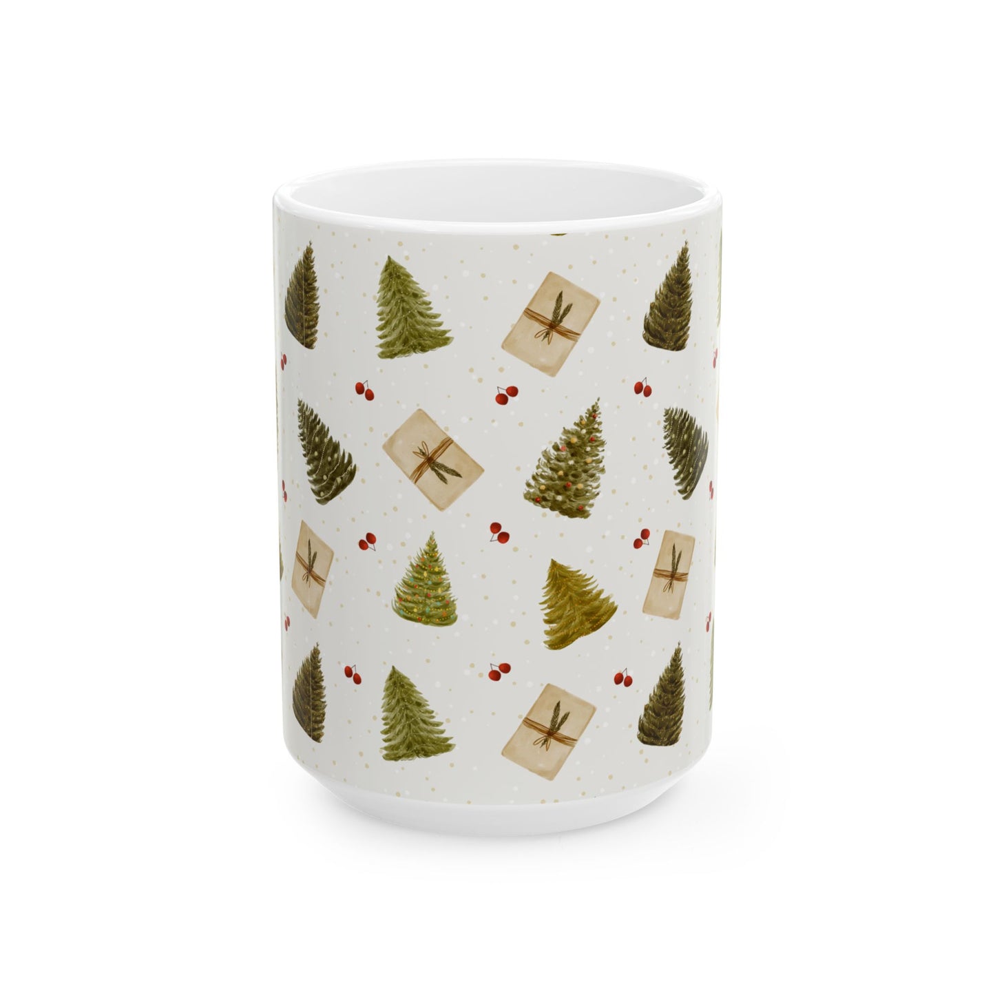 Christmas Trees & Gifts - Ceramic Mug, (11oz, 15oz) - 10914