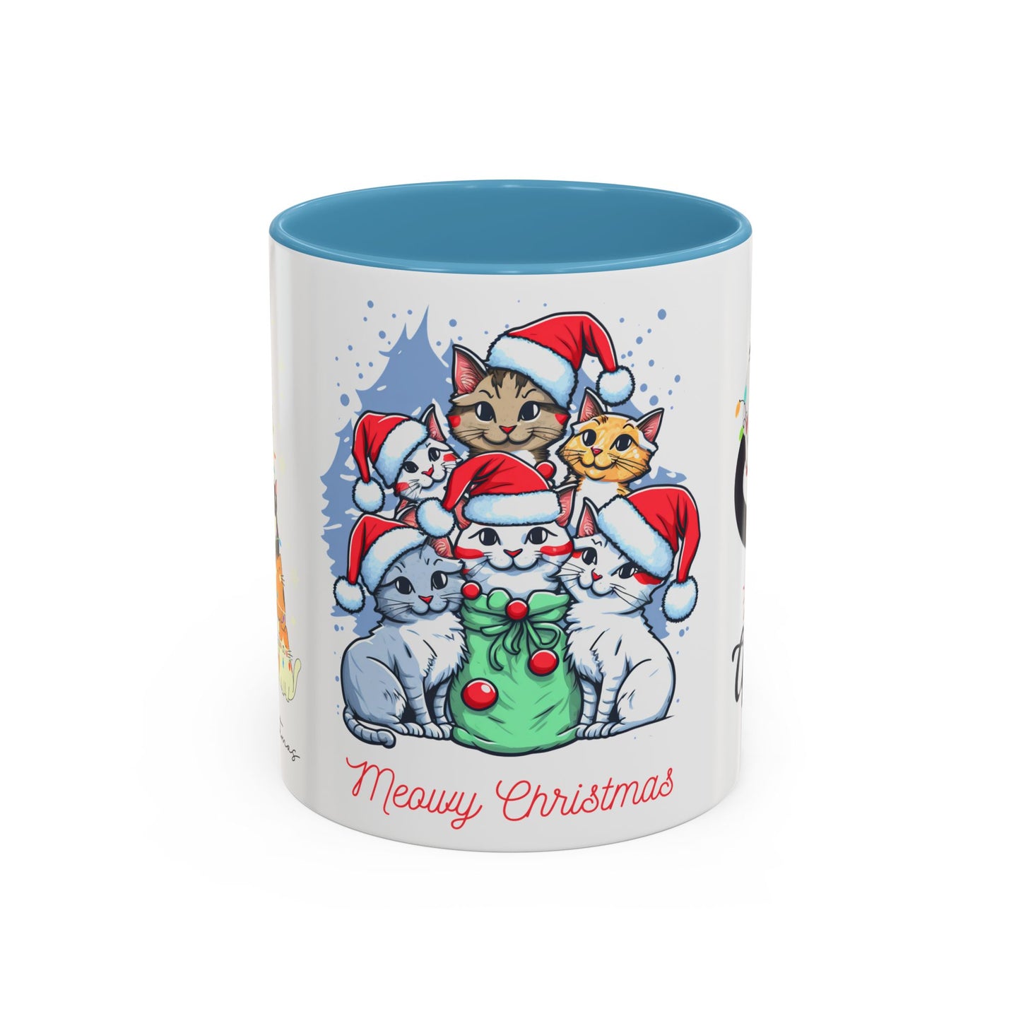 Meowy Christmas - Accent Coffee Mug (11, 15oz)