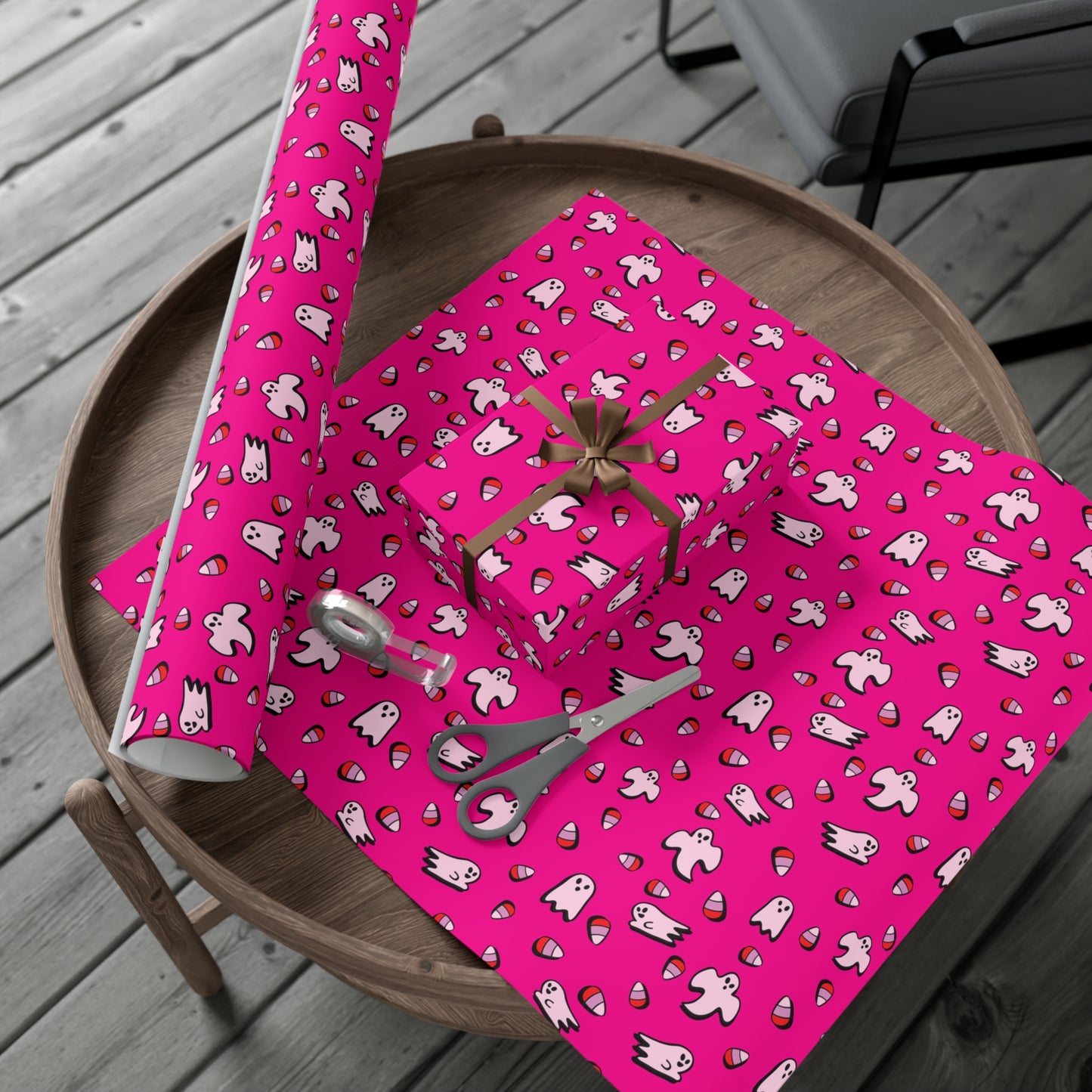 Pink Ghost - Gift Wrap Papers - 13849