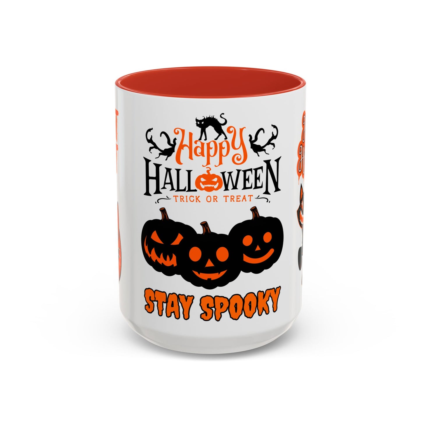 Happy Halloween, Stay Spooky - Accent Coffee Mug (11, 15oz)