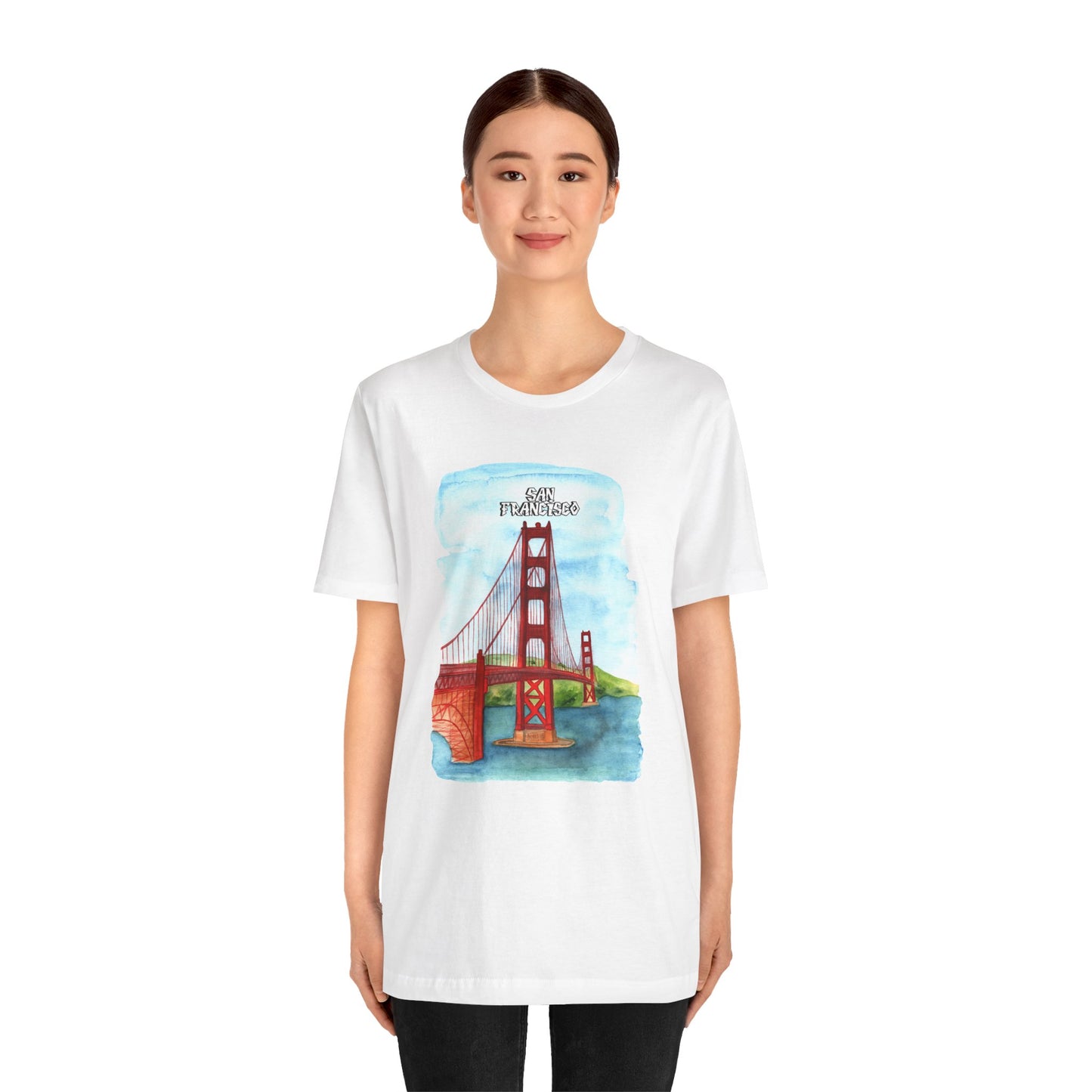 San Francisco Golden Gate Bridge Tee - Unisex Short Sleeve Jersey Shirt for Travel Lovers - 12203