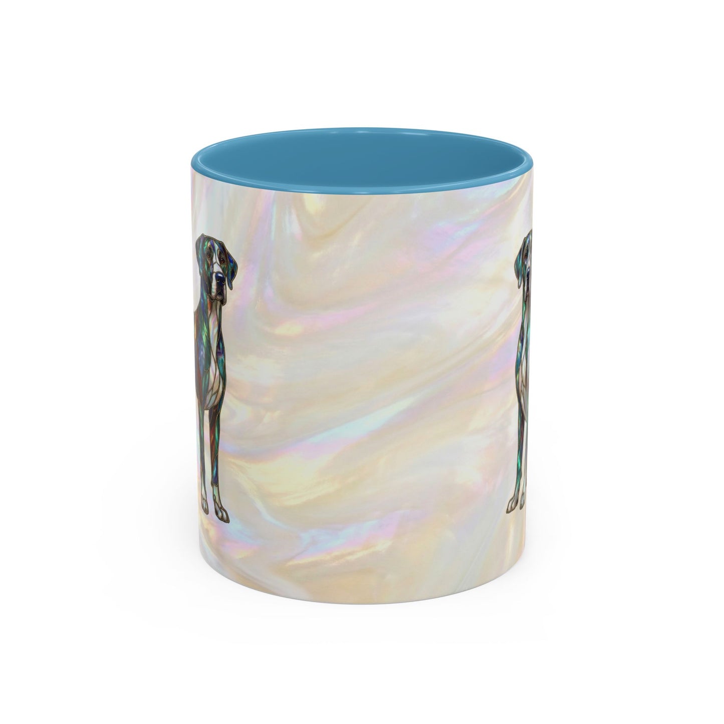 Personalized Great Dane Dog Mug — Stained Glass Design (11/15 oz) - 14550
