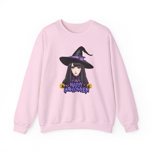 Happy Halloween, Witch - Unisex Heavy Blend™ Crewneck Sweatshirt