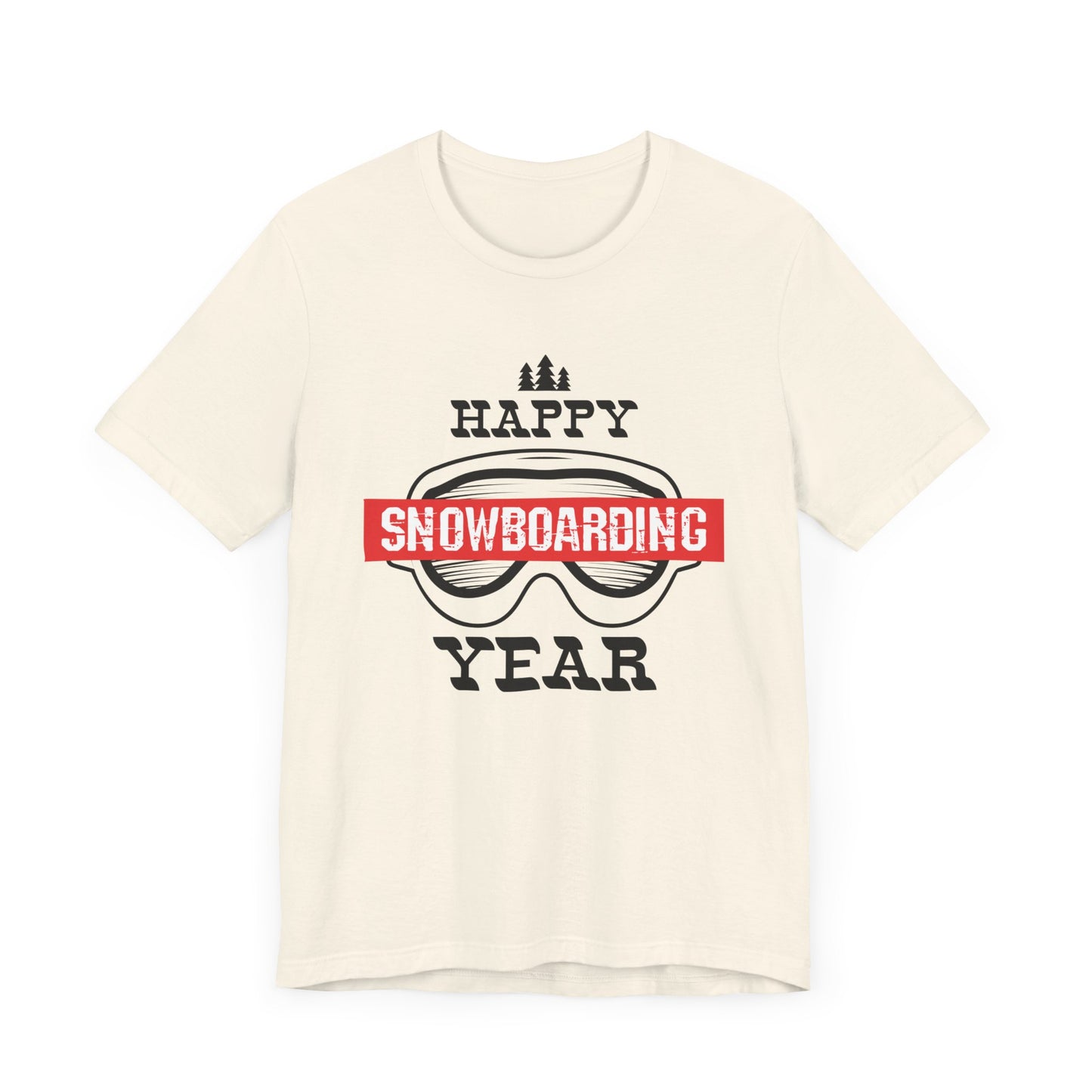 Christmas: Happy Snowboarding Year - Unisex Jersey Short Sleeve Tee