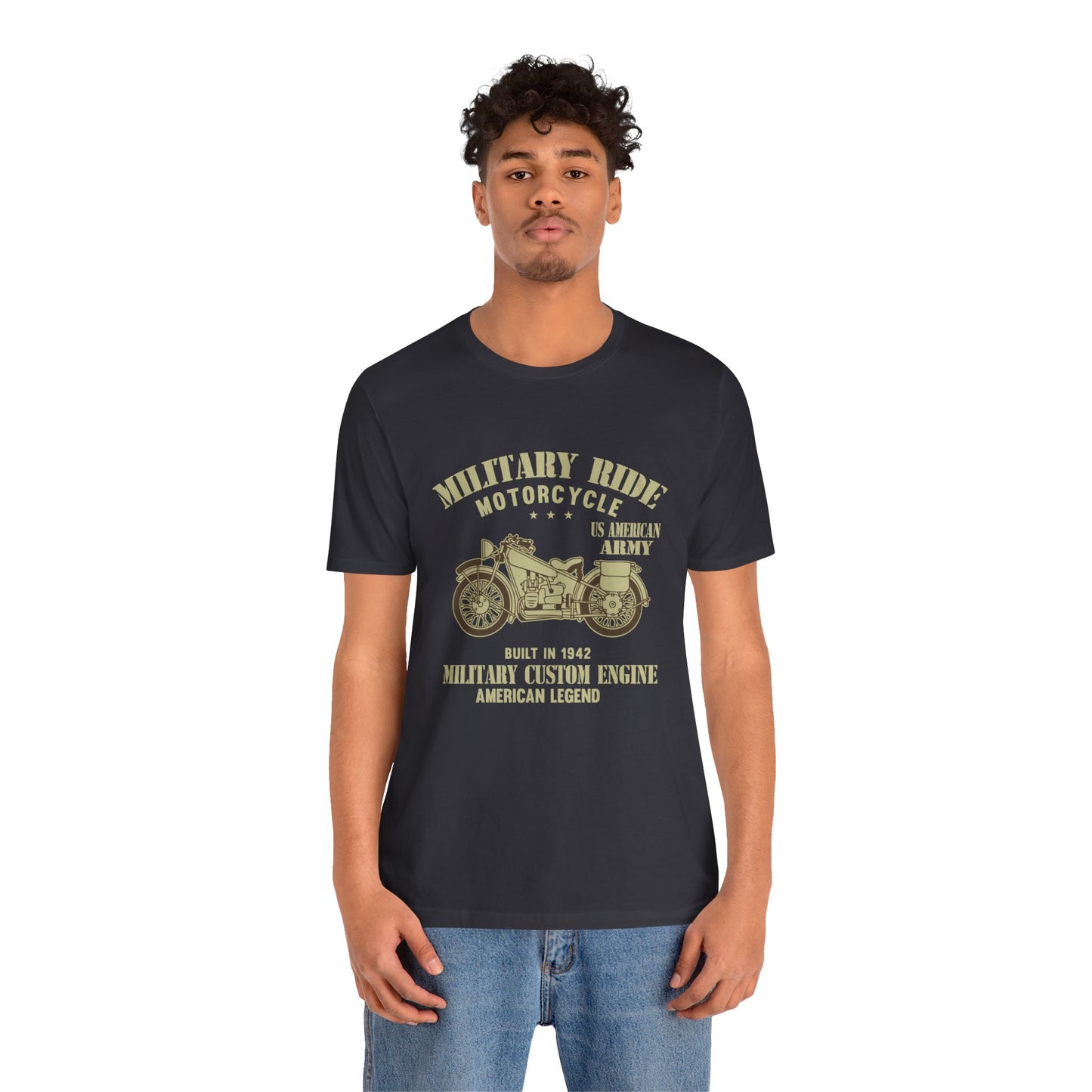 Military Ride Motorcycle - Unisex Jersey Short Sleeve Tee