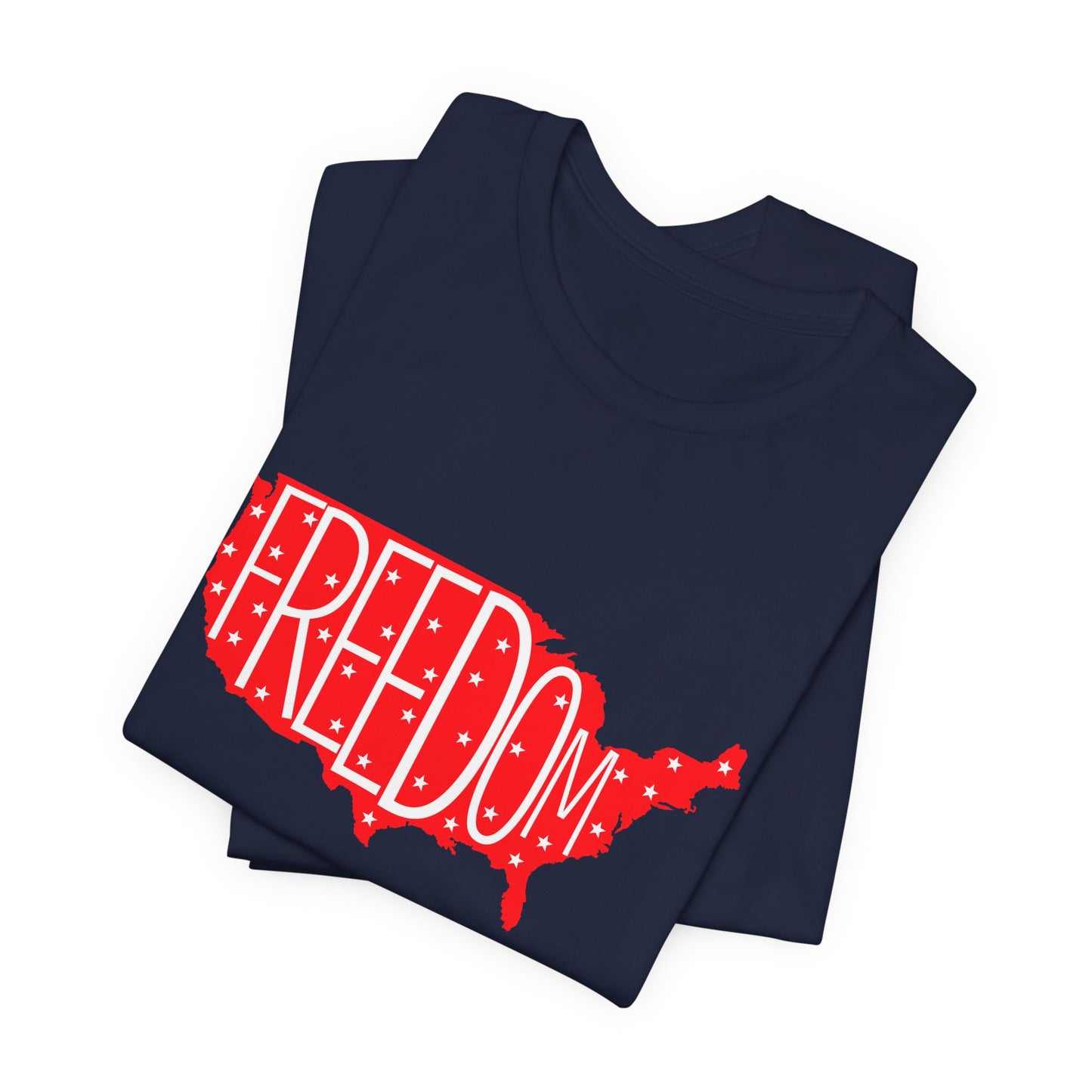 USA Freedom Tee - Comfortable Unisex Jersey Short Sleeve T-Shirt, Perfect for Independence Day, Casual Wear, Gifts, 4th of July - 13652