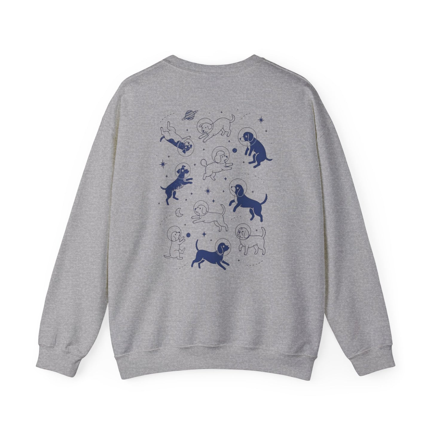 Dog in Space Crewneck Sweatshirt – Space Puppy Graphic Pullover - 14678