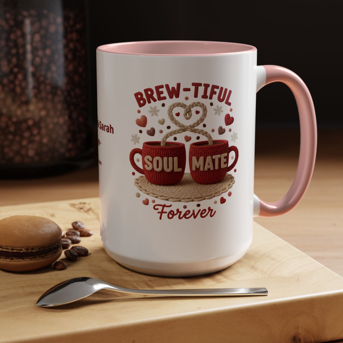Brew-tiful Soulmates Forever Personalized Mug — Custom Names & Established Date (11oz / 15oz) - 14746