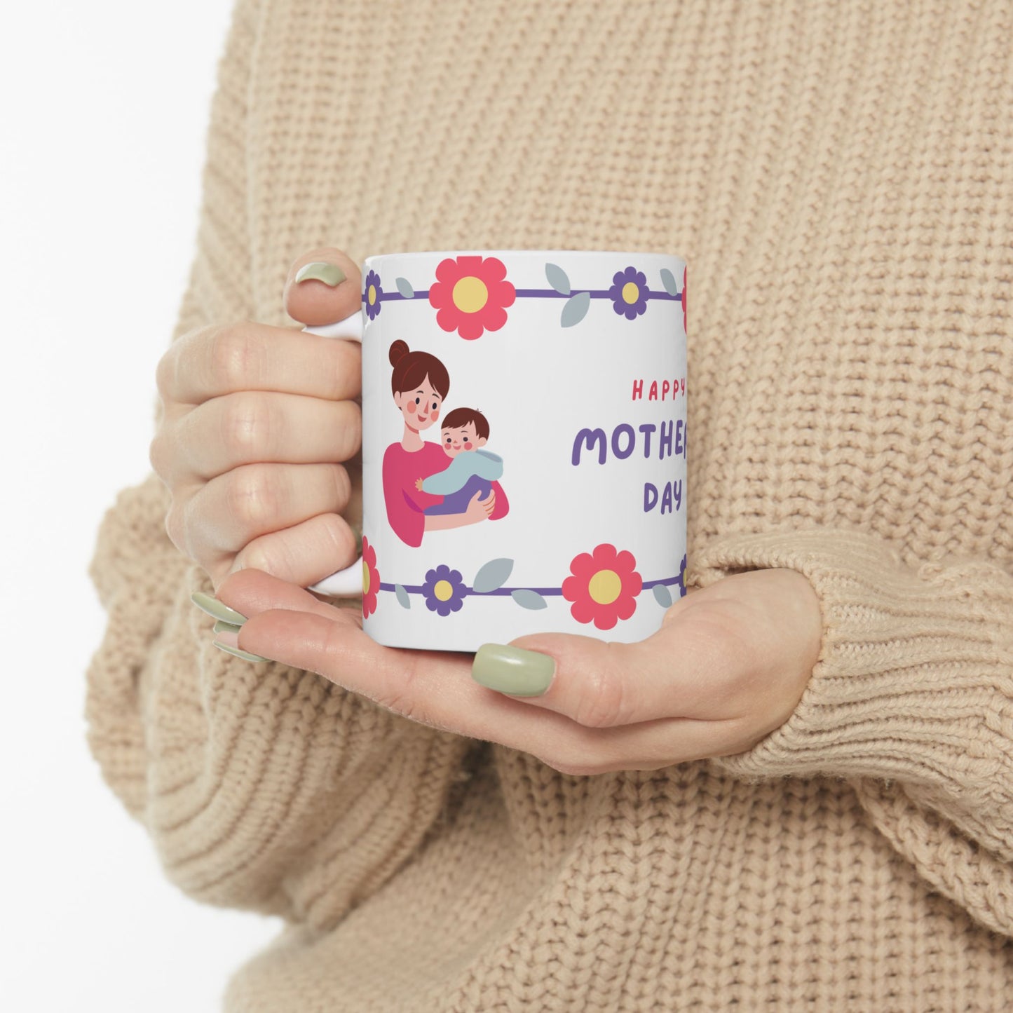 Happy Mother's Day Floral Ceramic Mug - 11oz & 15oz - 12492